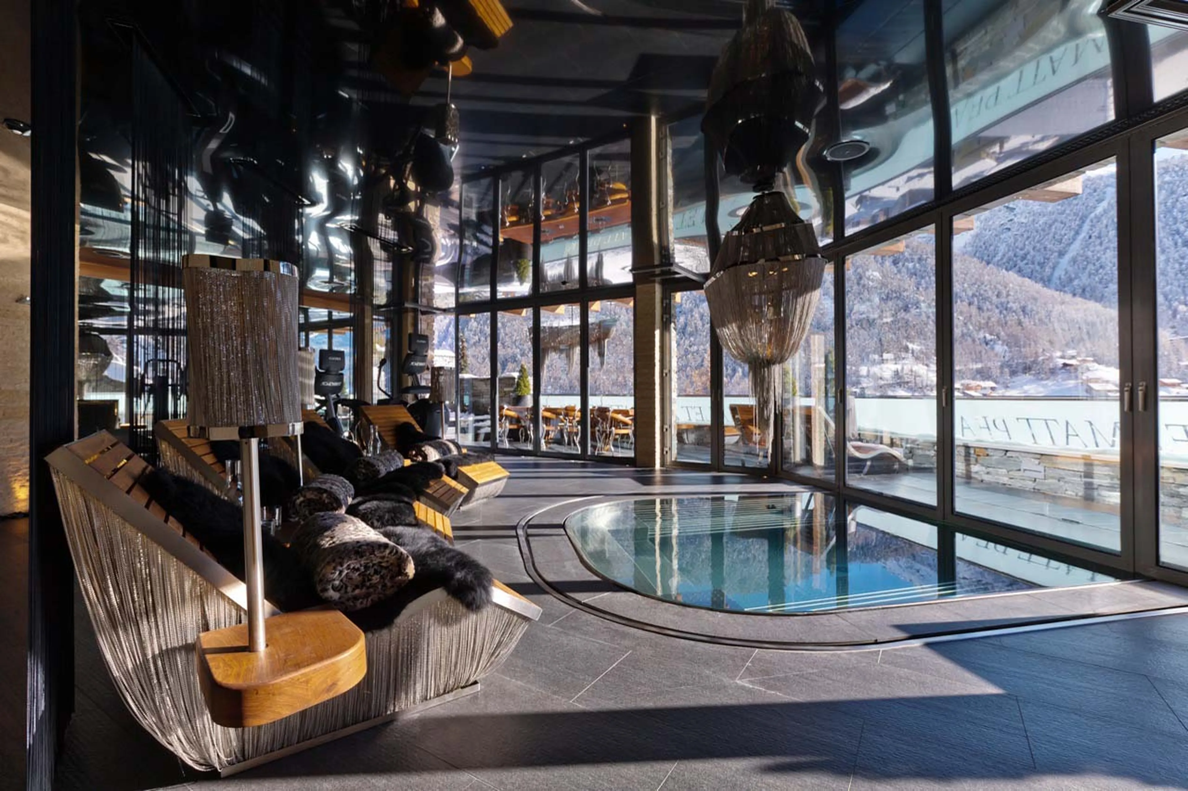 Jacuzzi in spa of Chalet Zermatt Peak in Zermatt