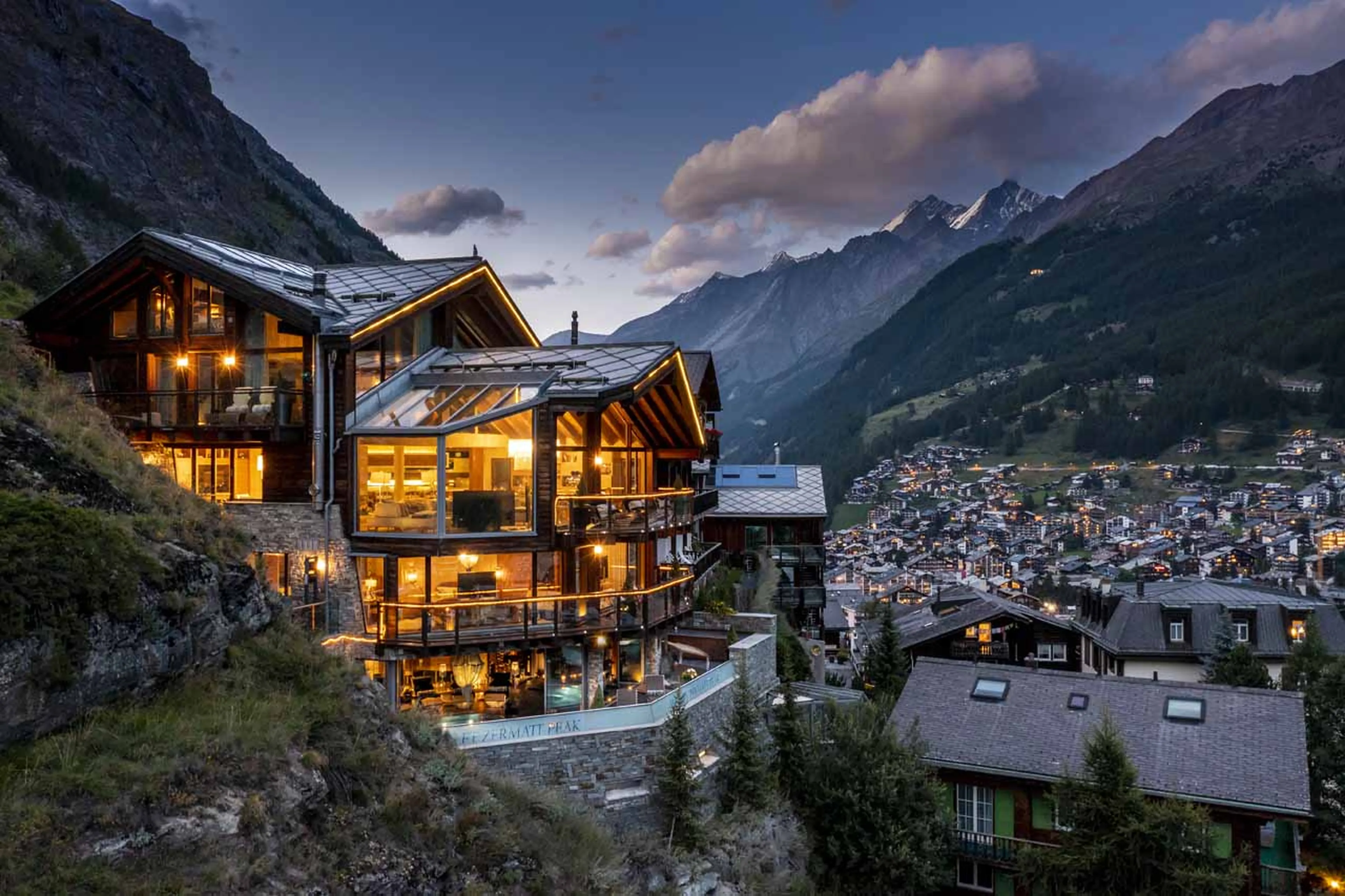 Views from Chalet Zermatt Peak in Zermatt in summer
