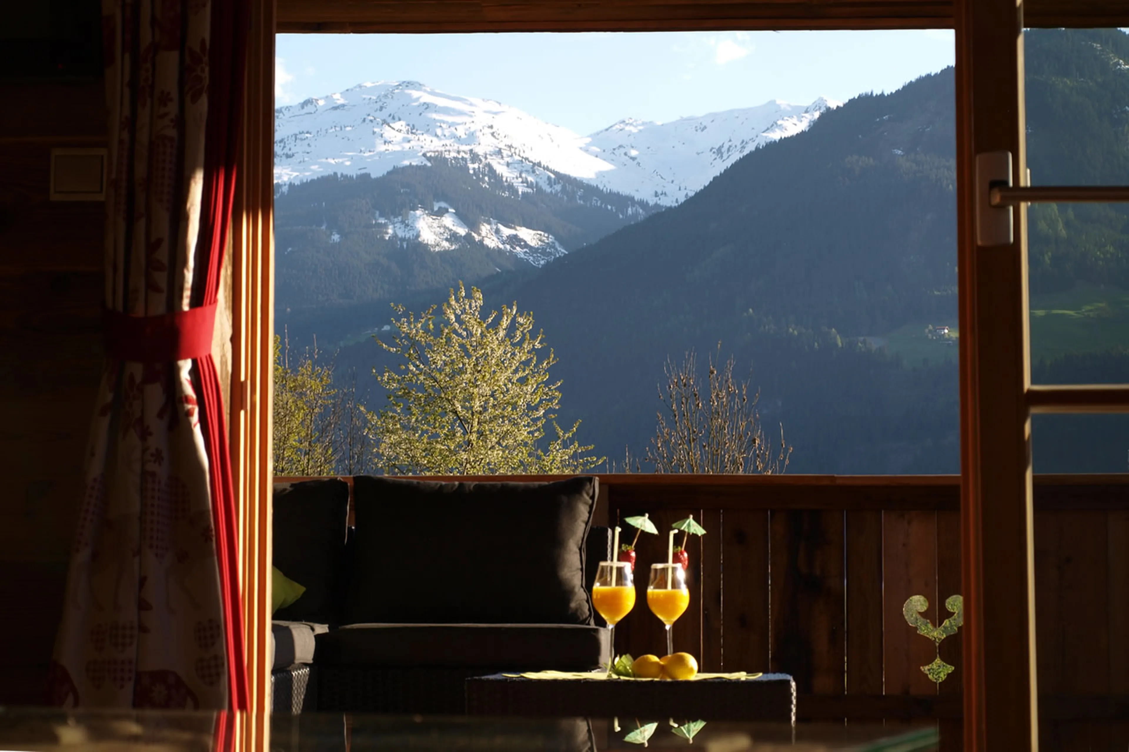 View from the balcony of Chalet Ziller in Zillertal