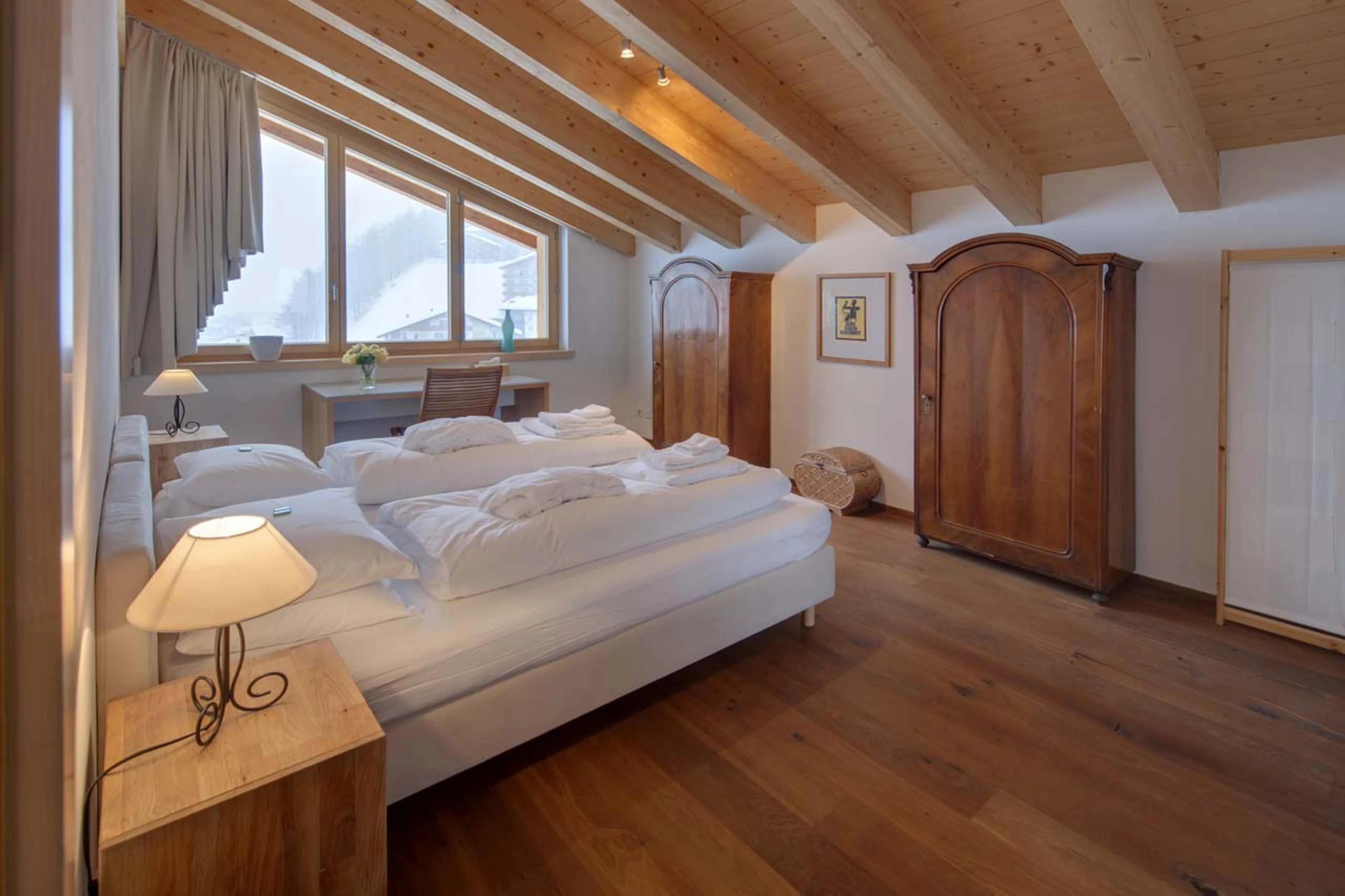 Bedroom two at Chalet Zora in Zermatt