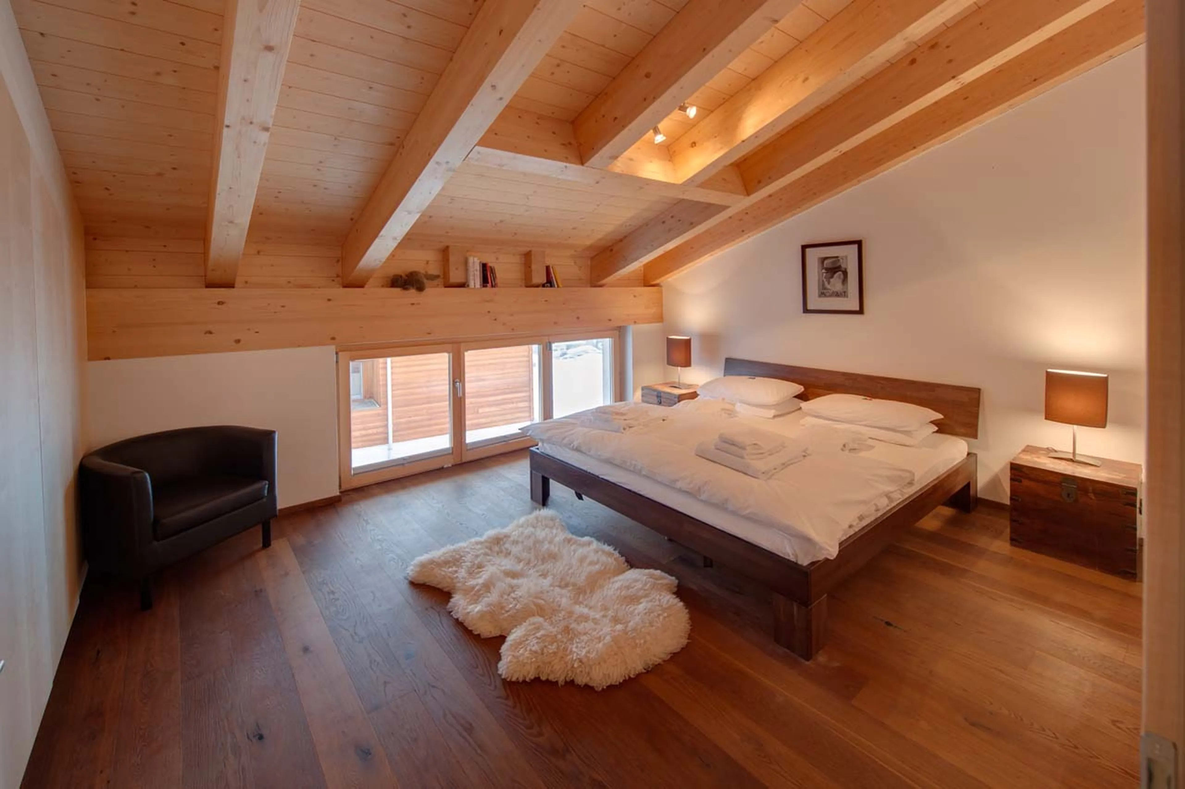 Bedroom three at Chalet Zora in Zermatt