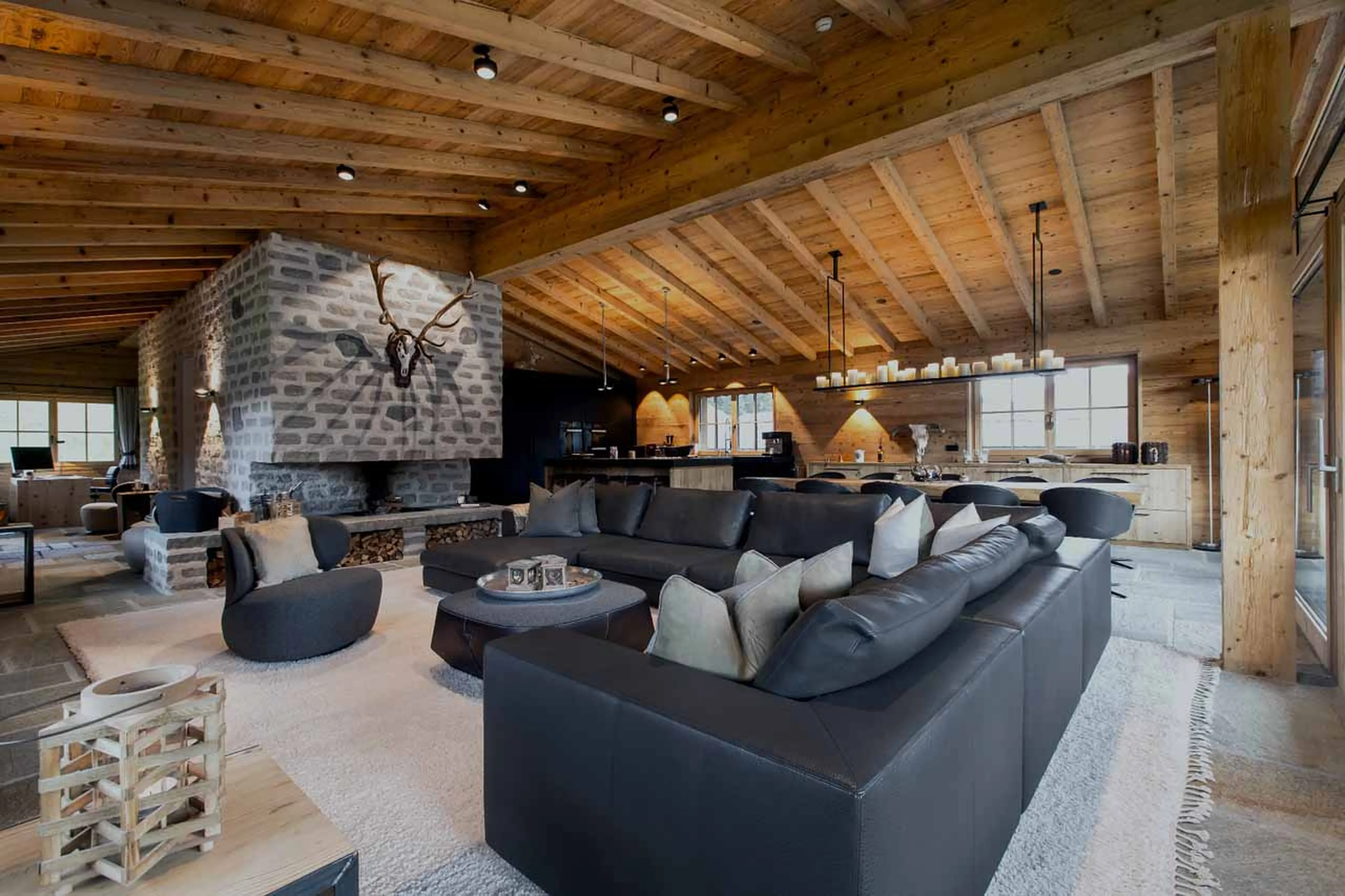 Living room at Chalet Zwaanegg in Lech