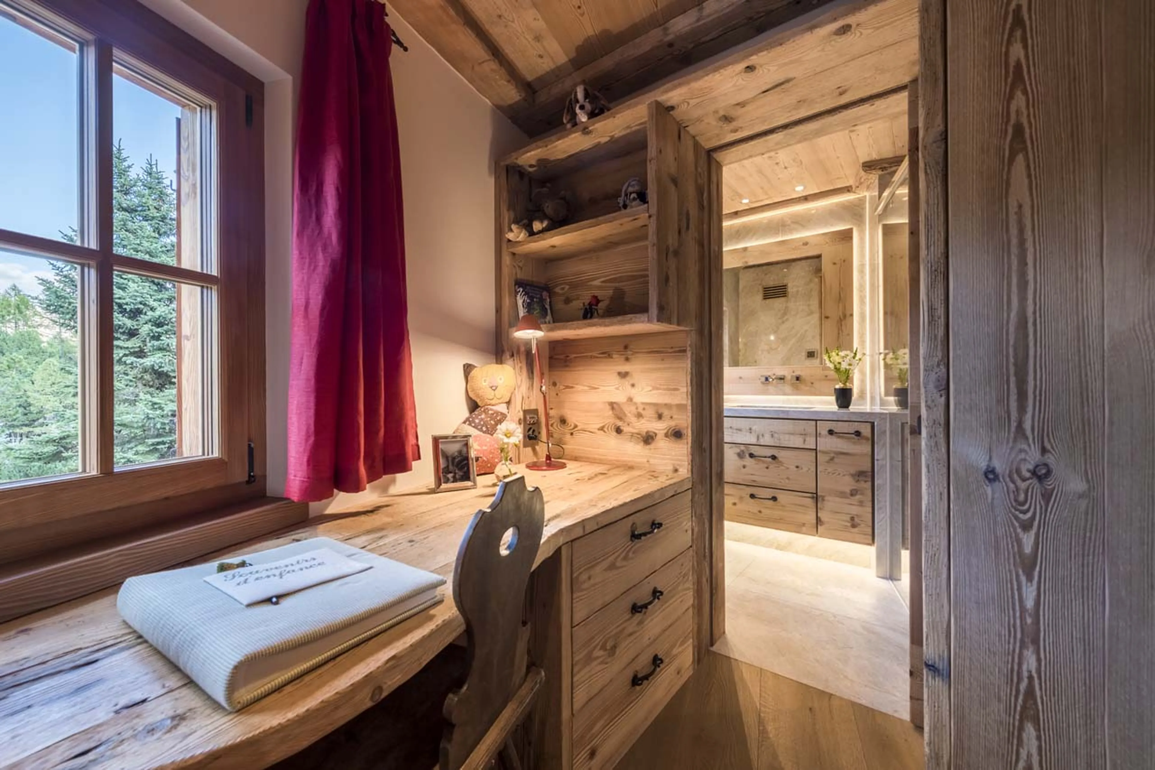 Bedroom six at desk at Chesa El Toula in St Moritz