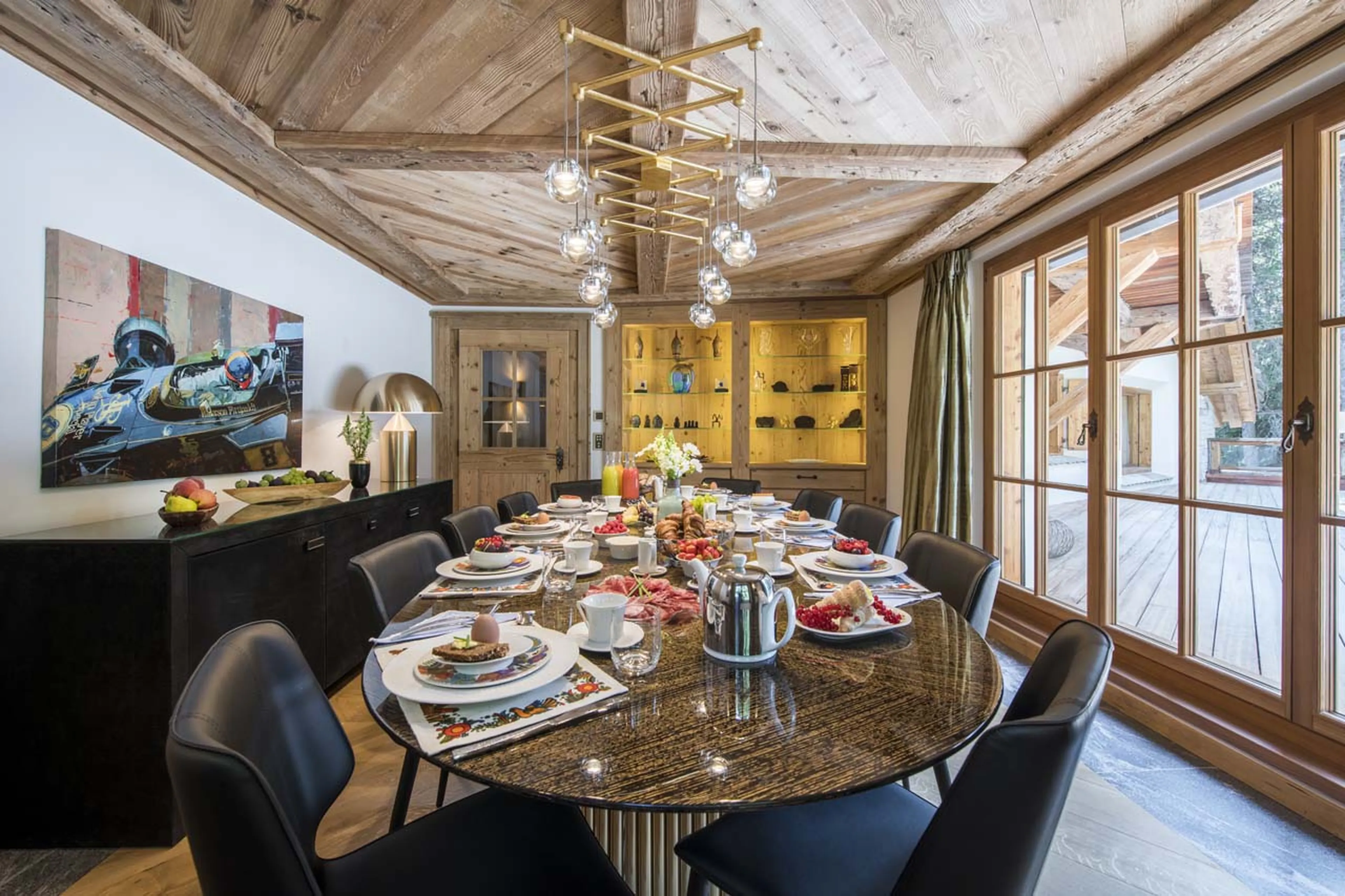 Dining table at Chesa El Toula in St Moritz