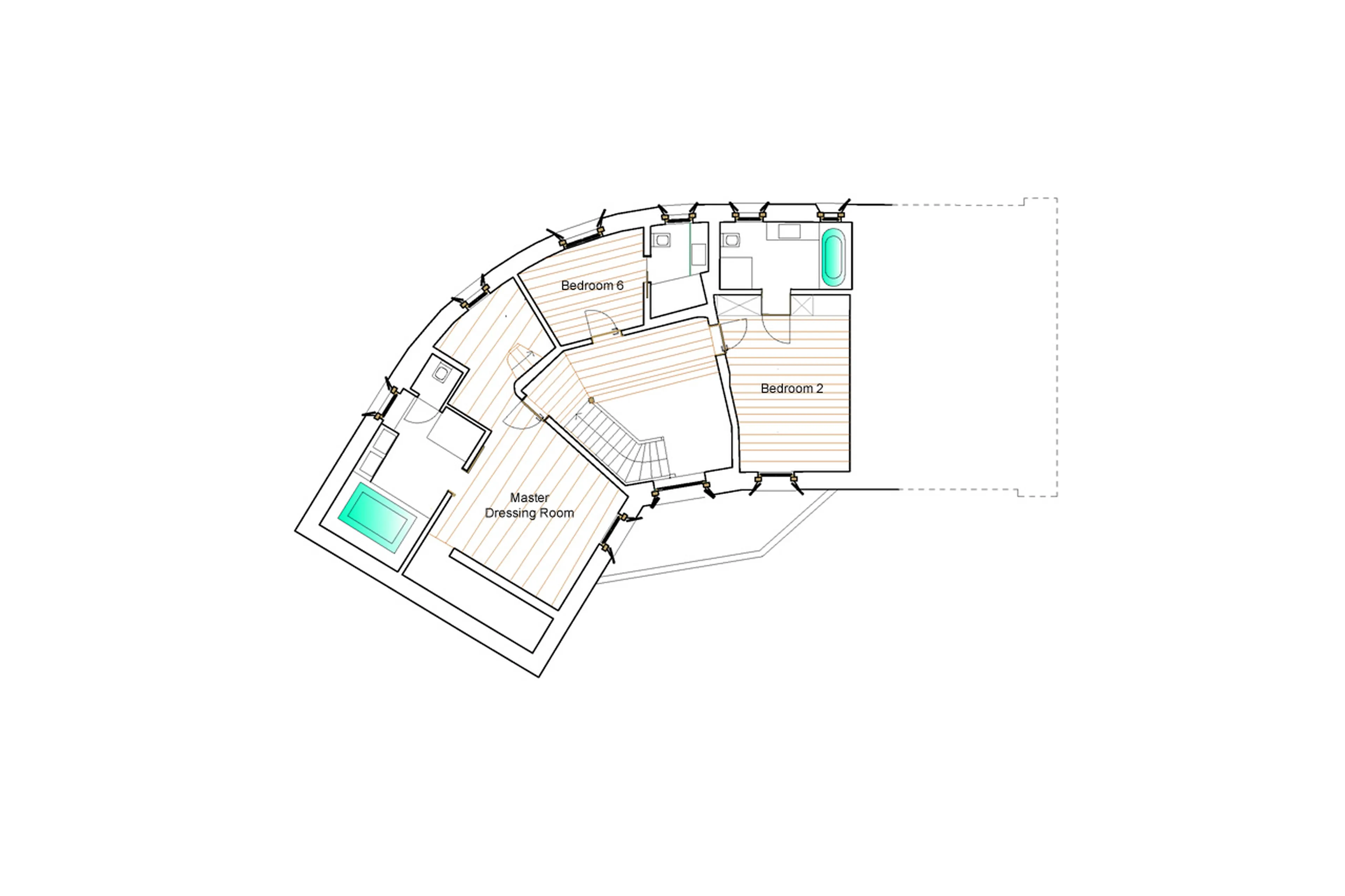 Level 1 floor plan of Chesa El Toula in St Moritz