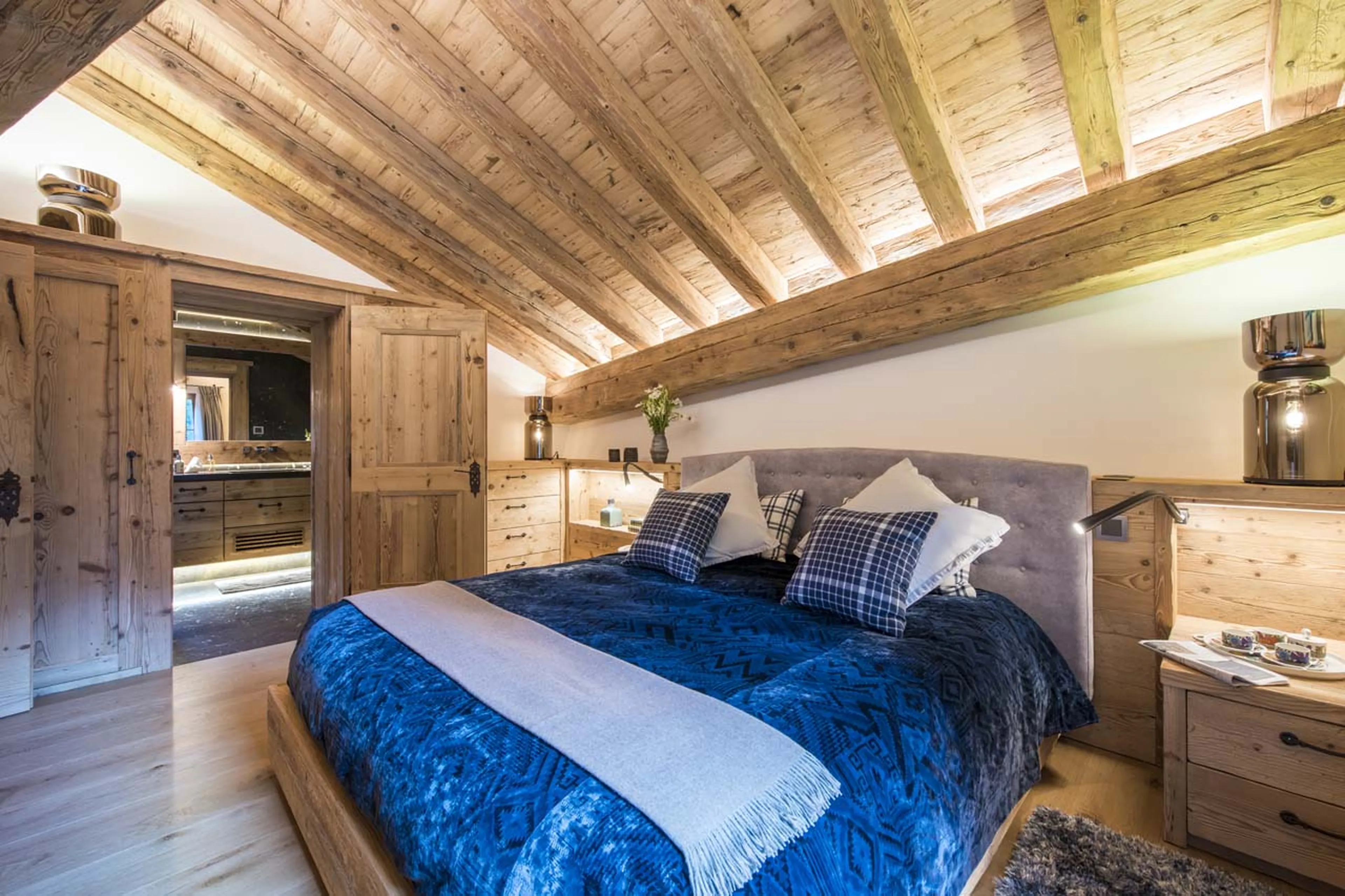 Bedroom two at Chesa El Toula in St Moritz