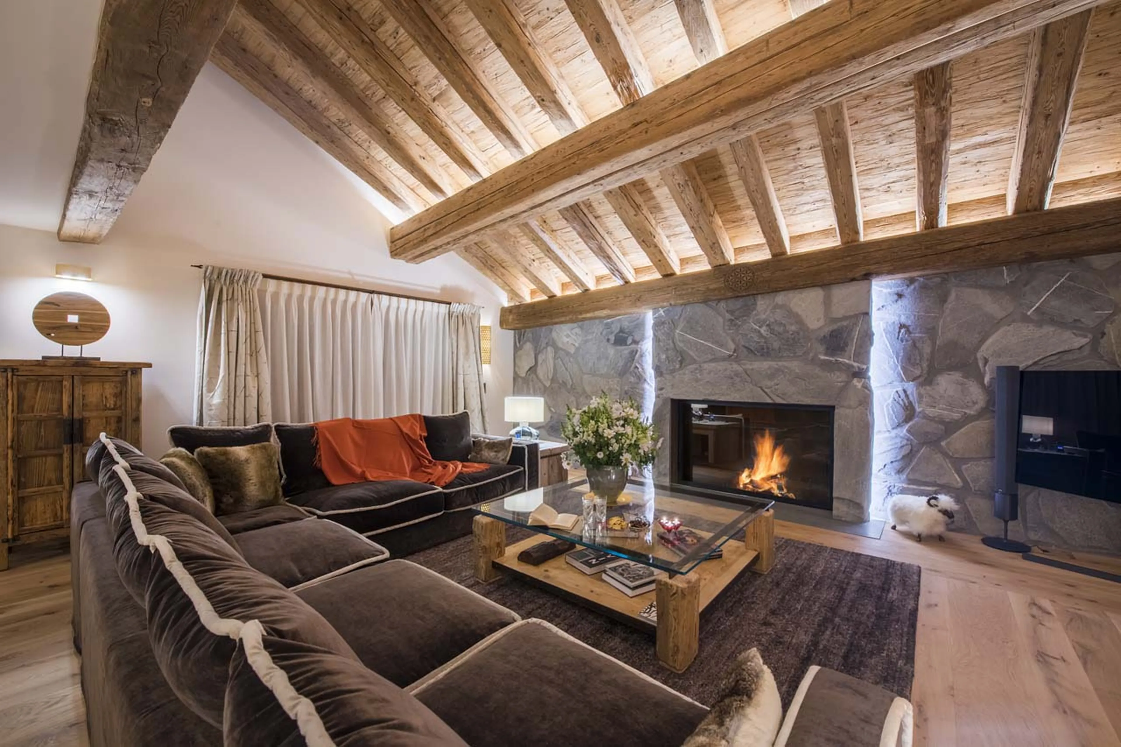 Living room at night