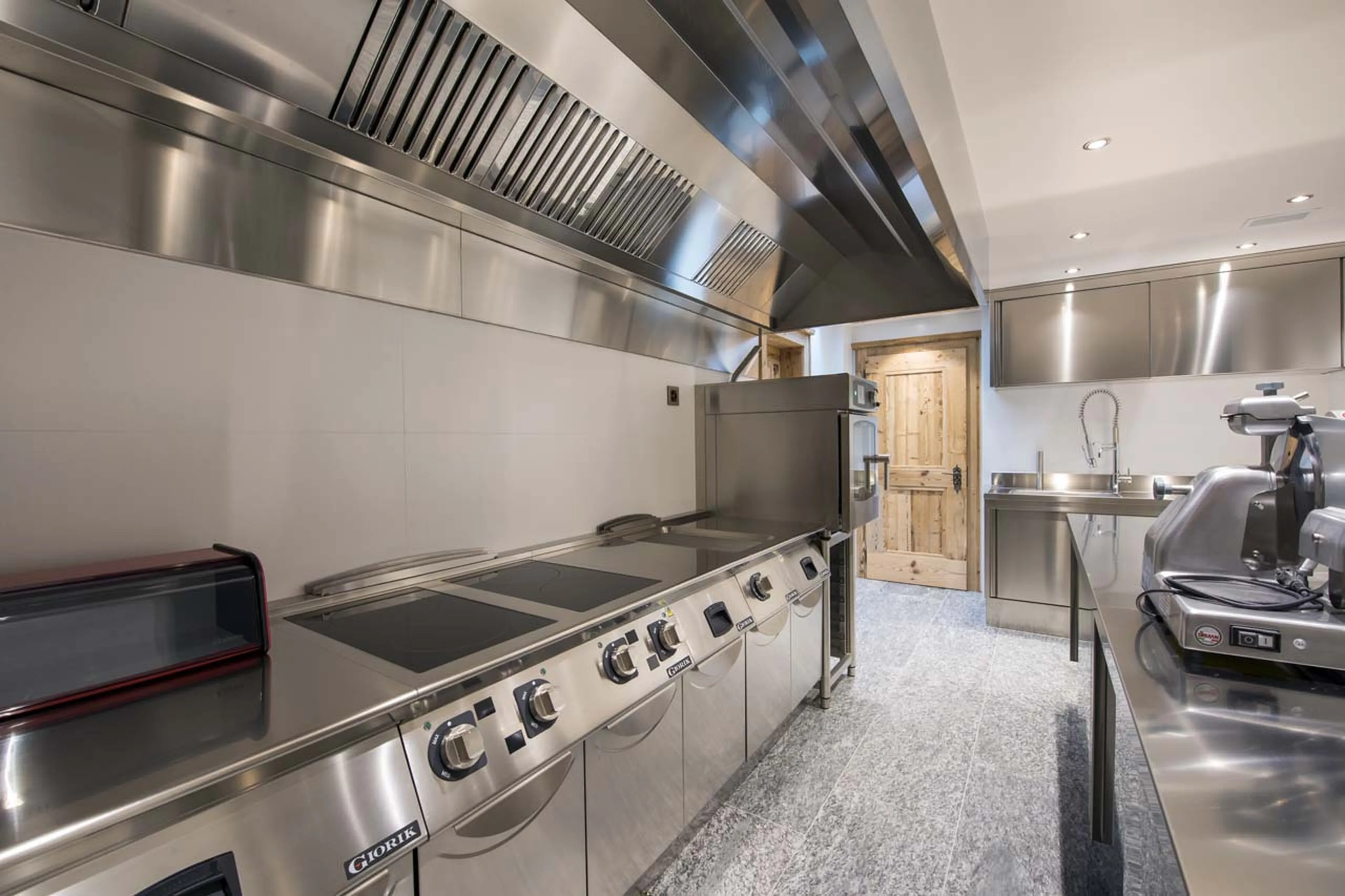 Professional kitchen at Chesa El Toula in St Moritz