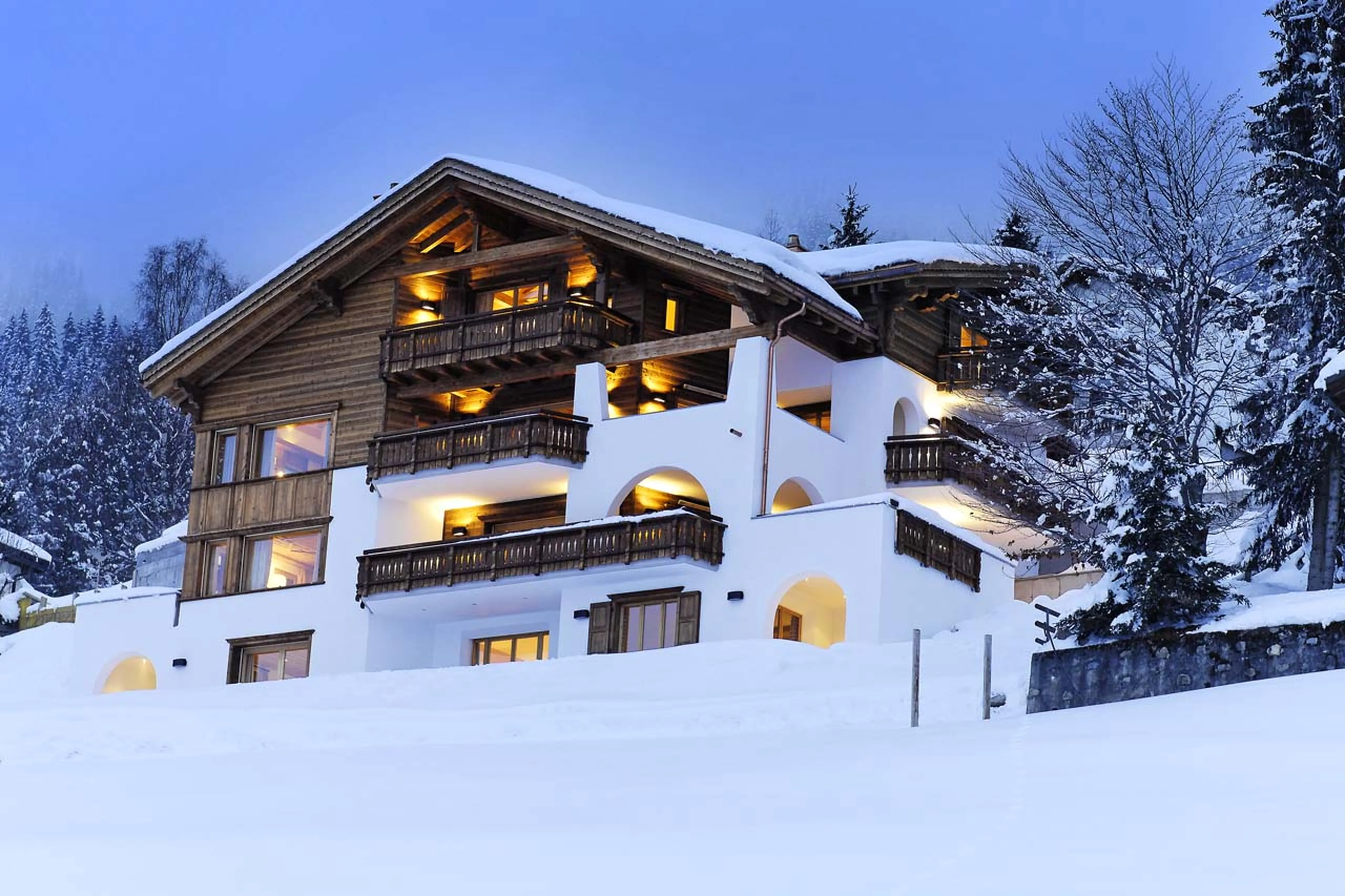 Exterior of Chesa Falcun in Klosters