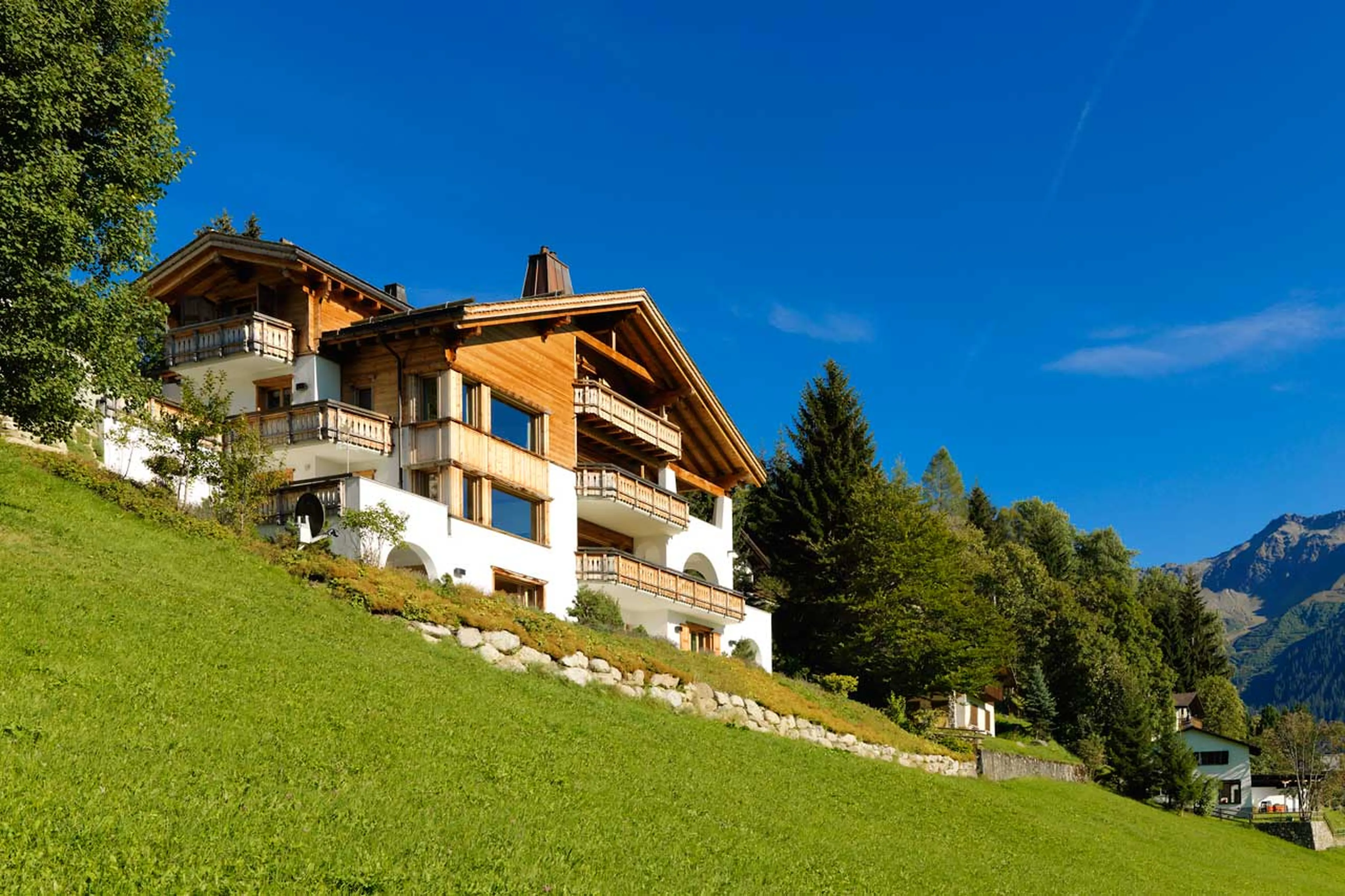 Exterior of Chesa Falcun in Klosters