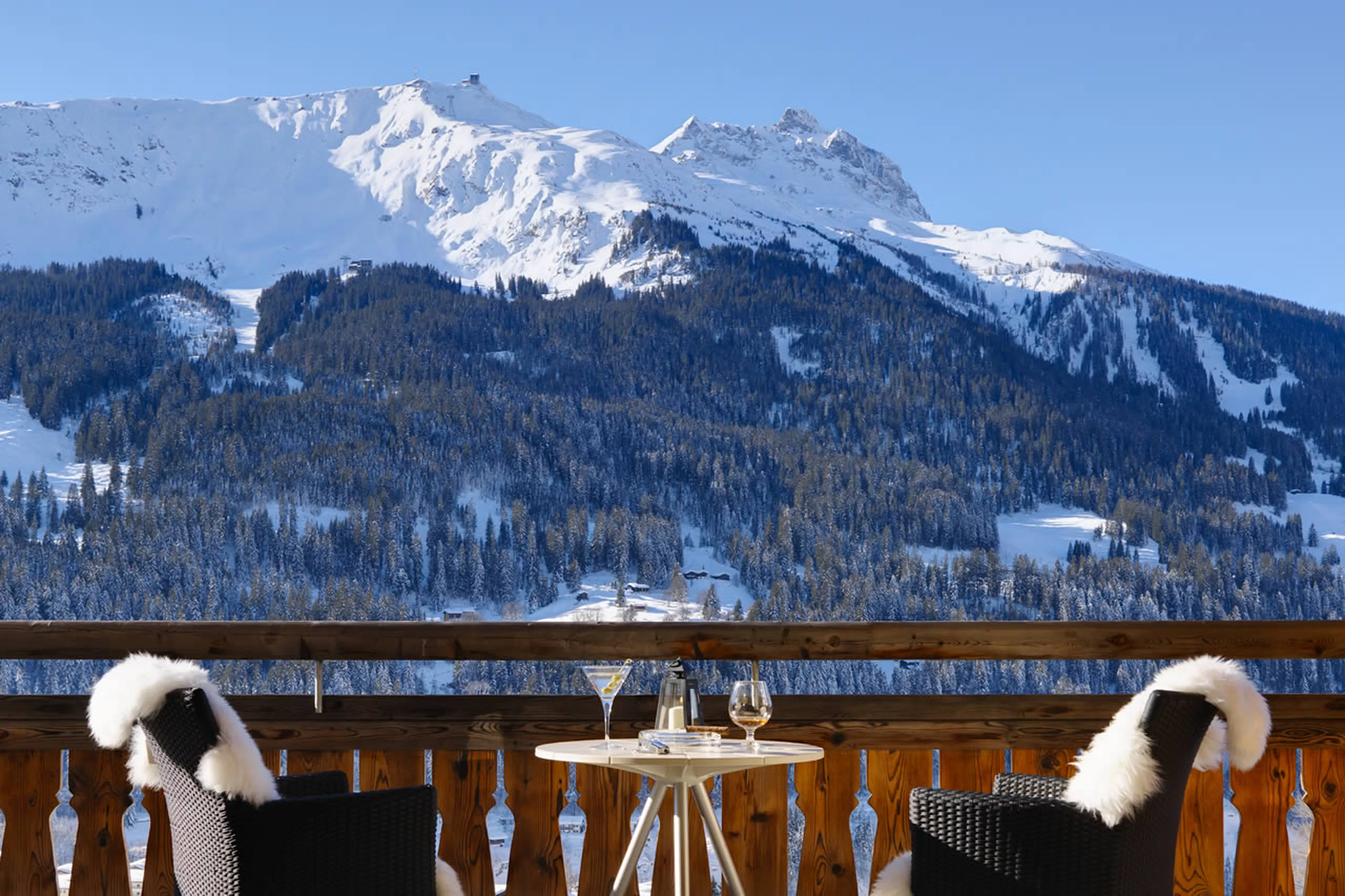 Mountain views from Chesa Falcun in Klosters