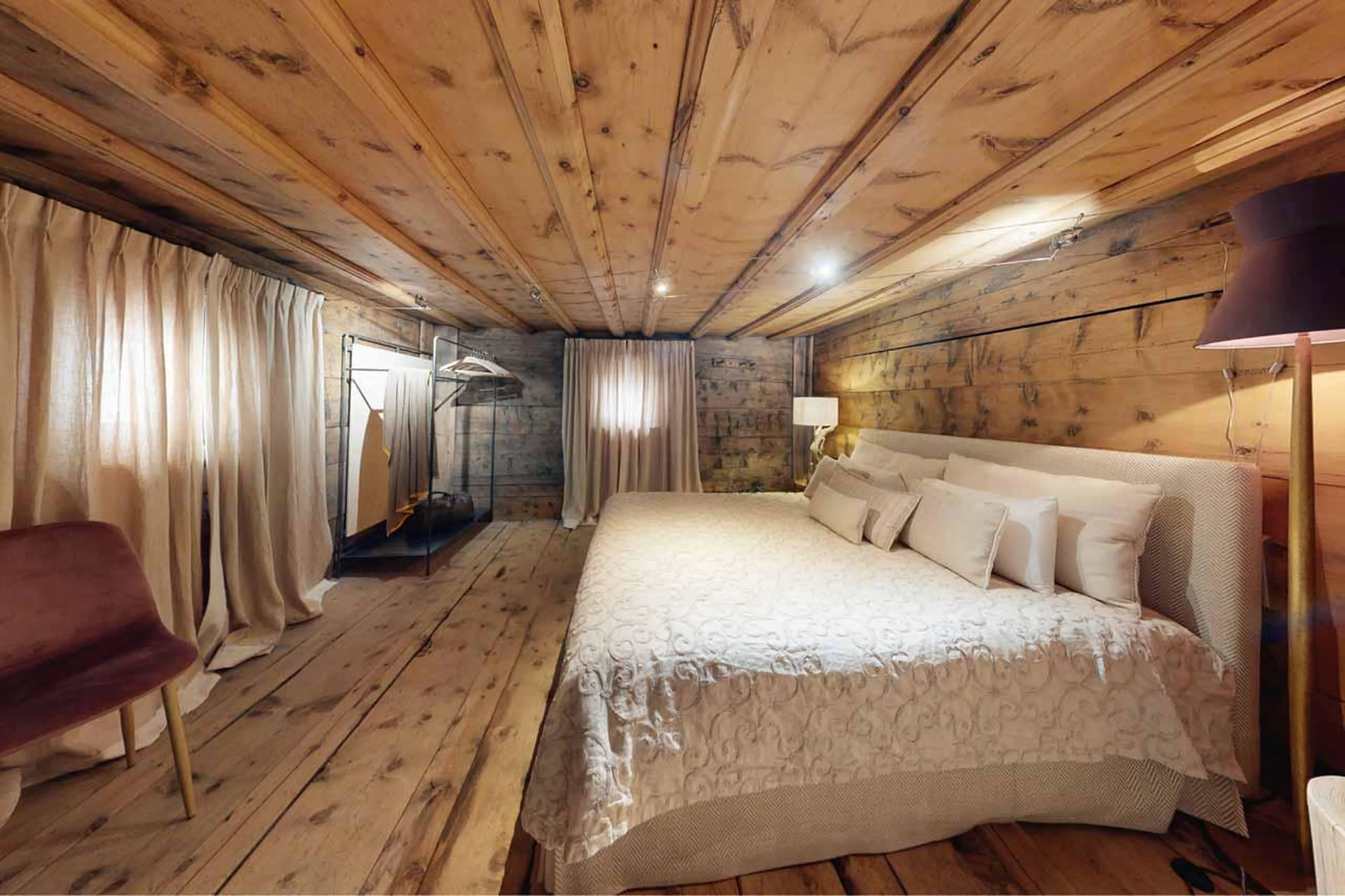 Double bedroom at Chesa Laret in St Moritz