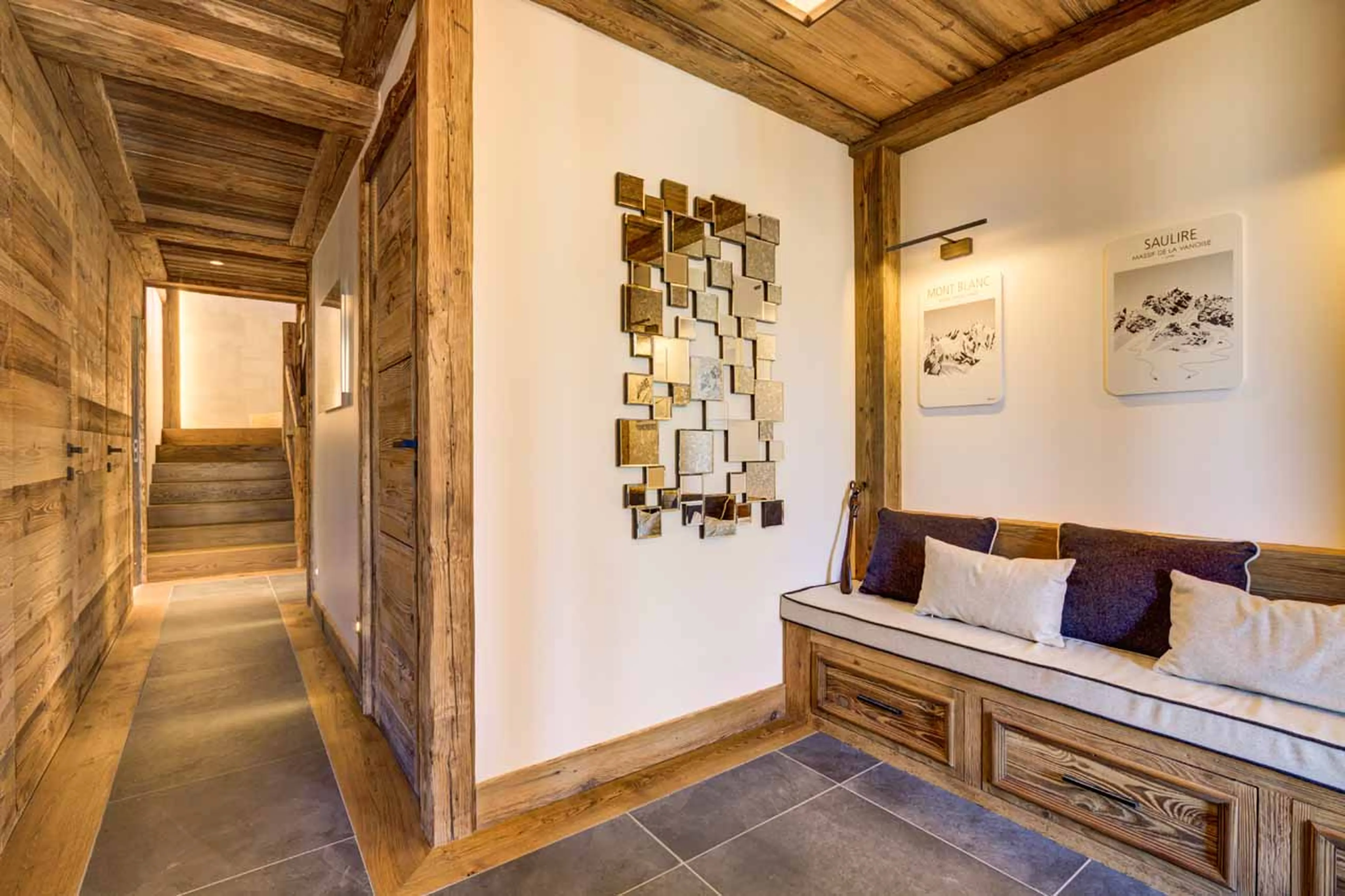 Entrance hall at Chez Bugi in St Martin de Belleville