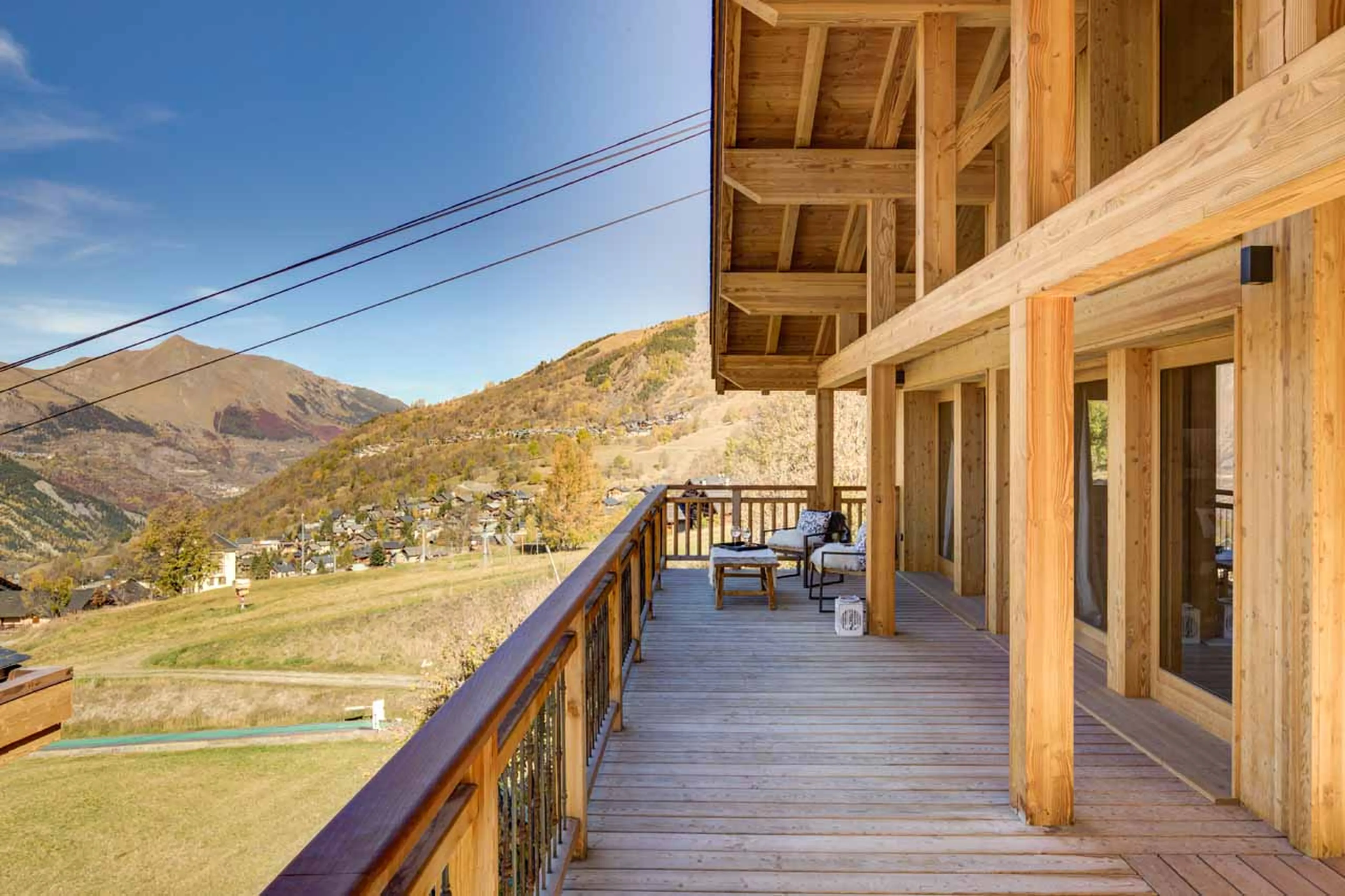 Terrace at Chez Bugi in St Martin de Belleville