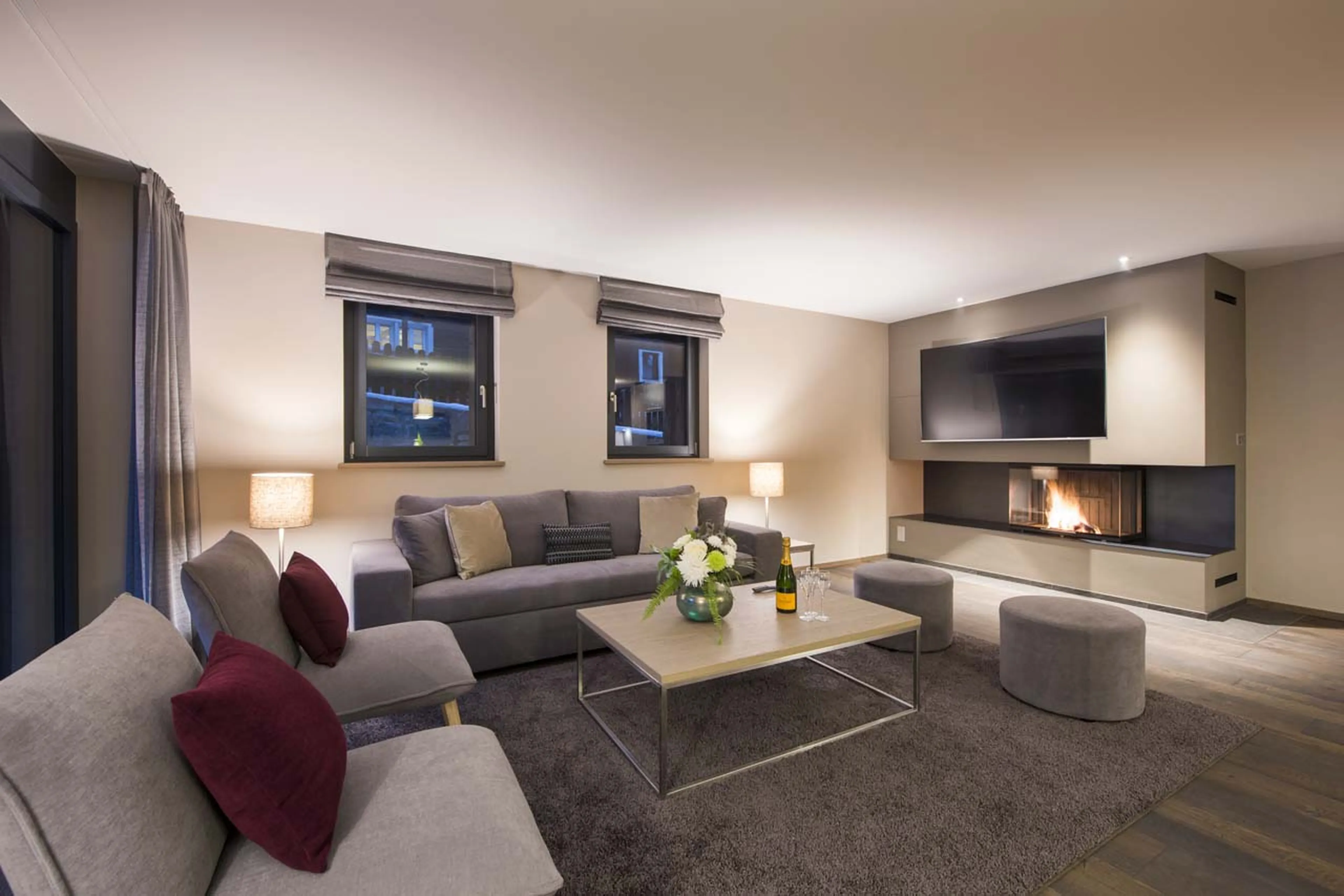 Living room of Christiania 1 Apartment in Zermatt