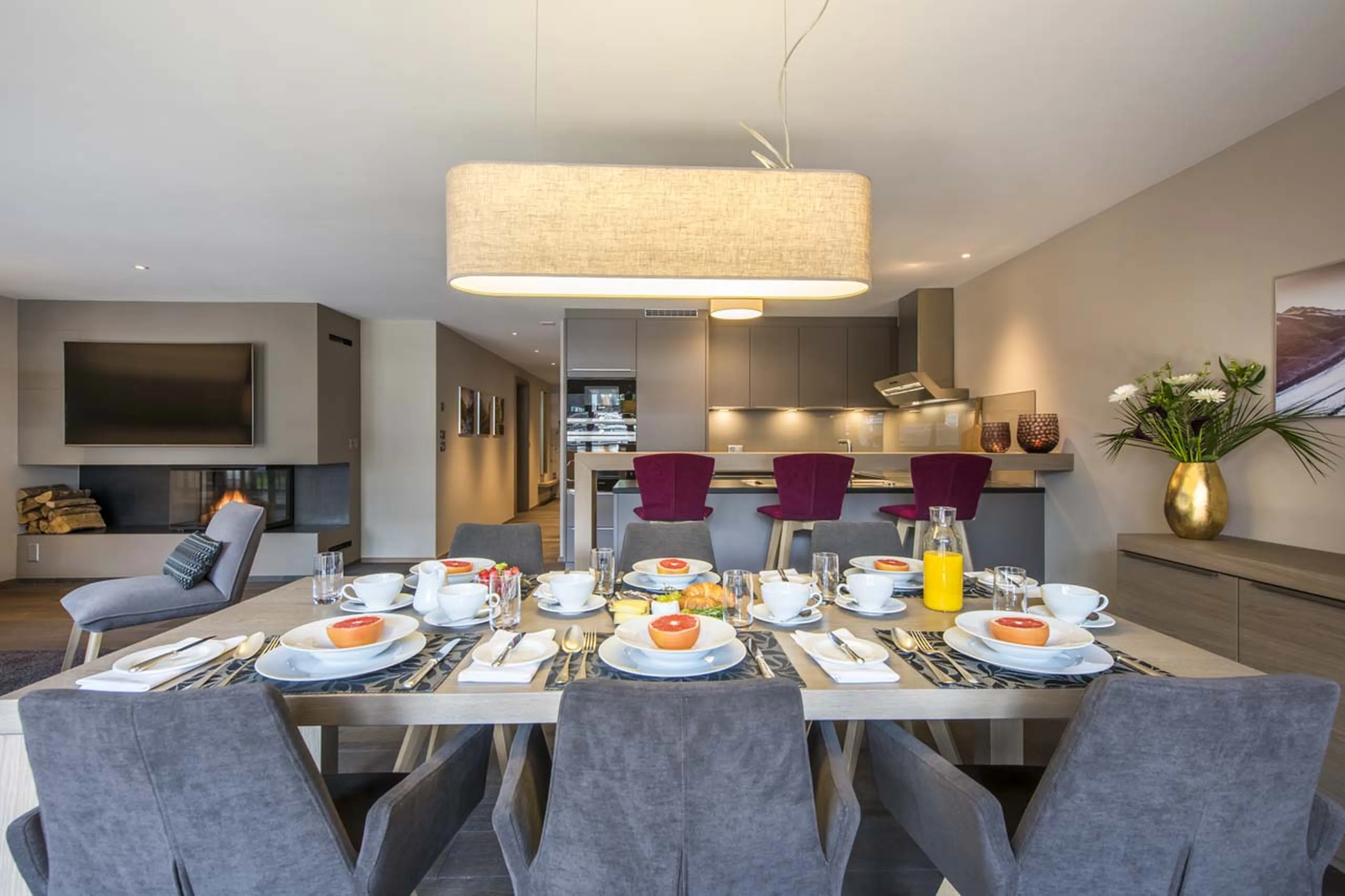 Second dining area at Christiania Apartment 7 in Zermatt