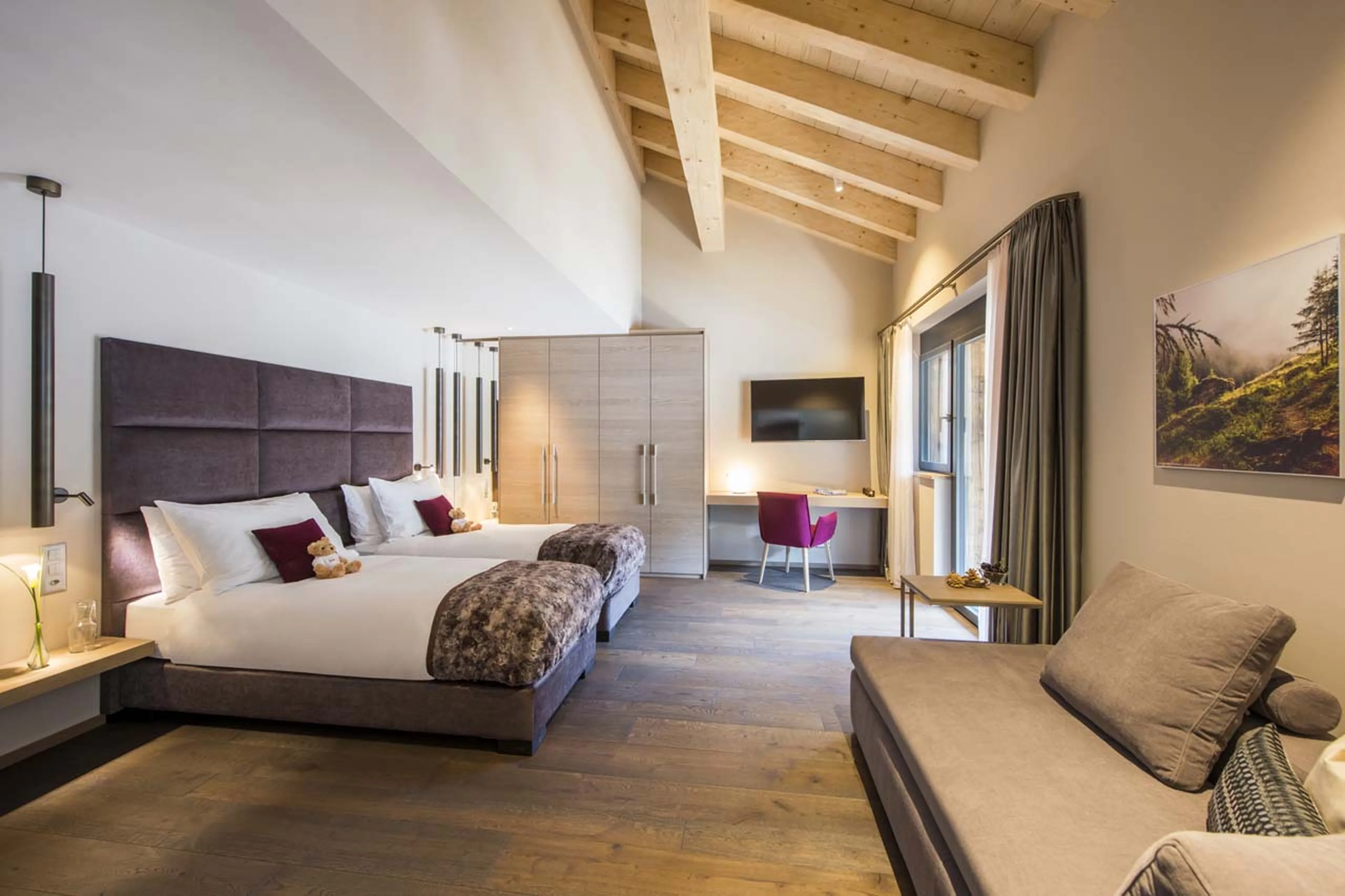 Bedroom five at Christiania Residence in Zermatt