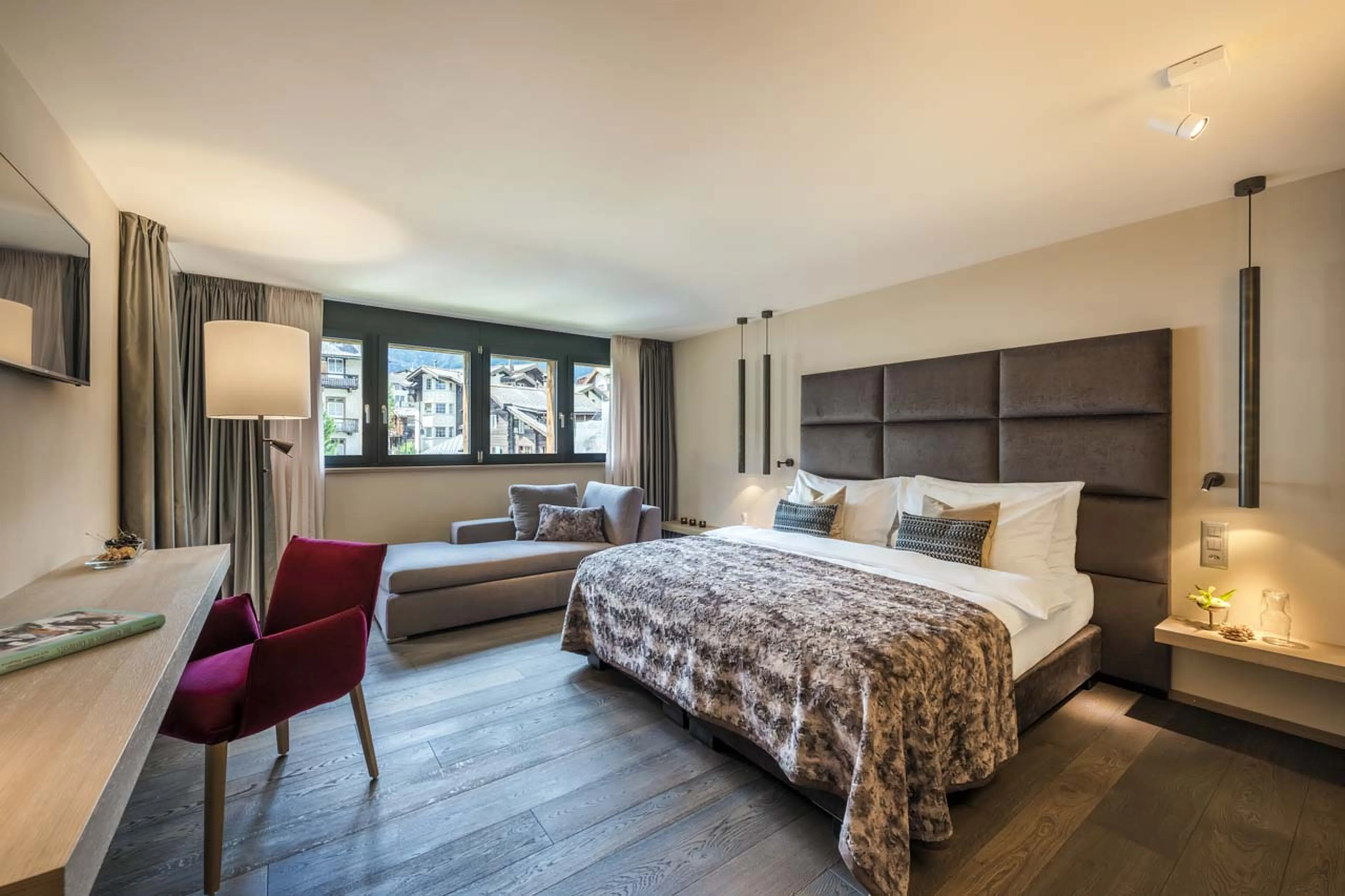 Penthouse bedroom seven at Christiania Residence in Zermatt