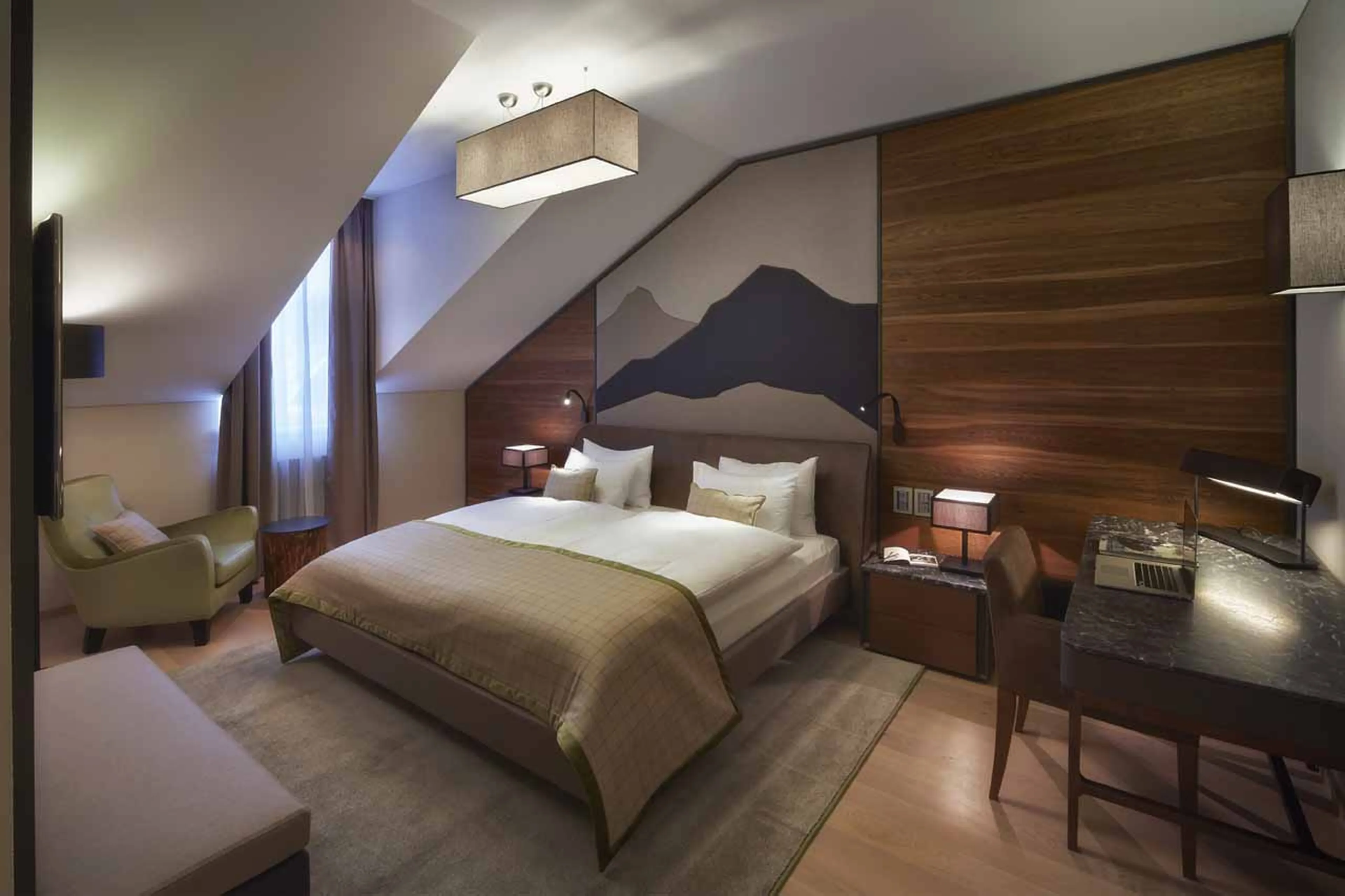 Bedroom four at Corvatsch Tower in St Moritz