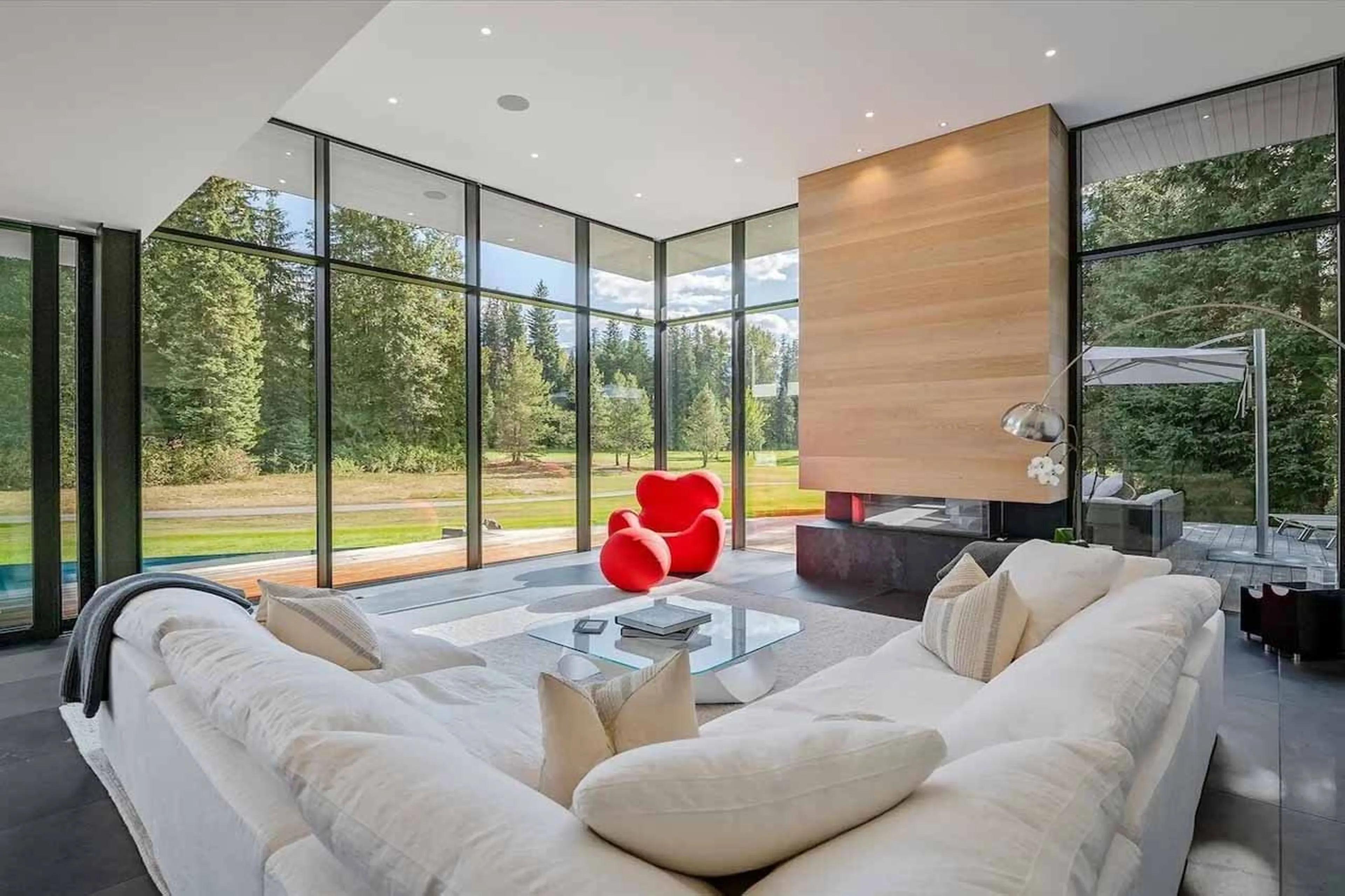 Living area at Cypress Estate in Whistler