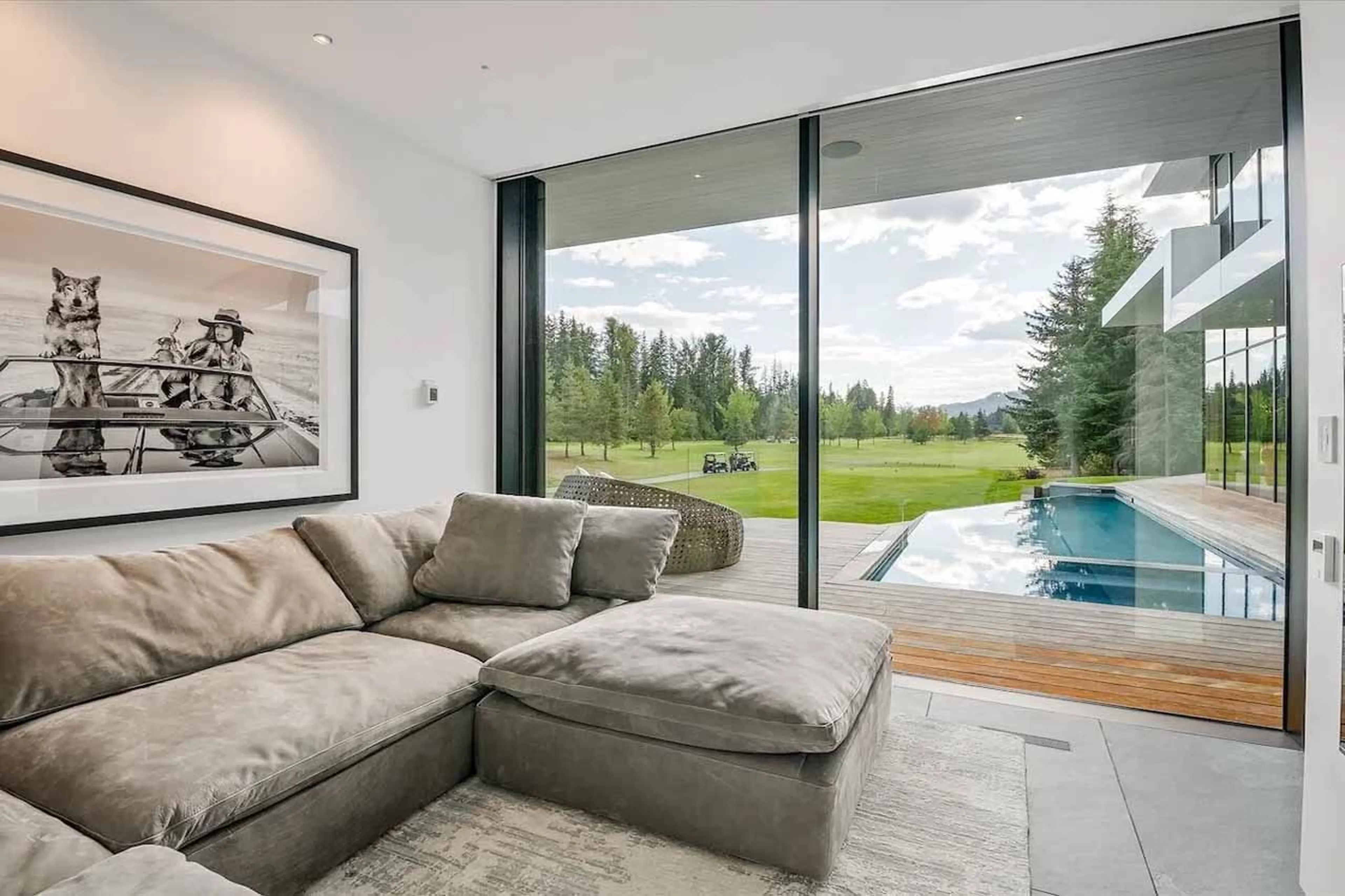 TV room at Cypress Estate in Whistler