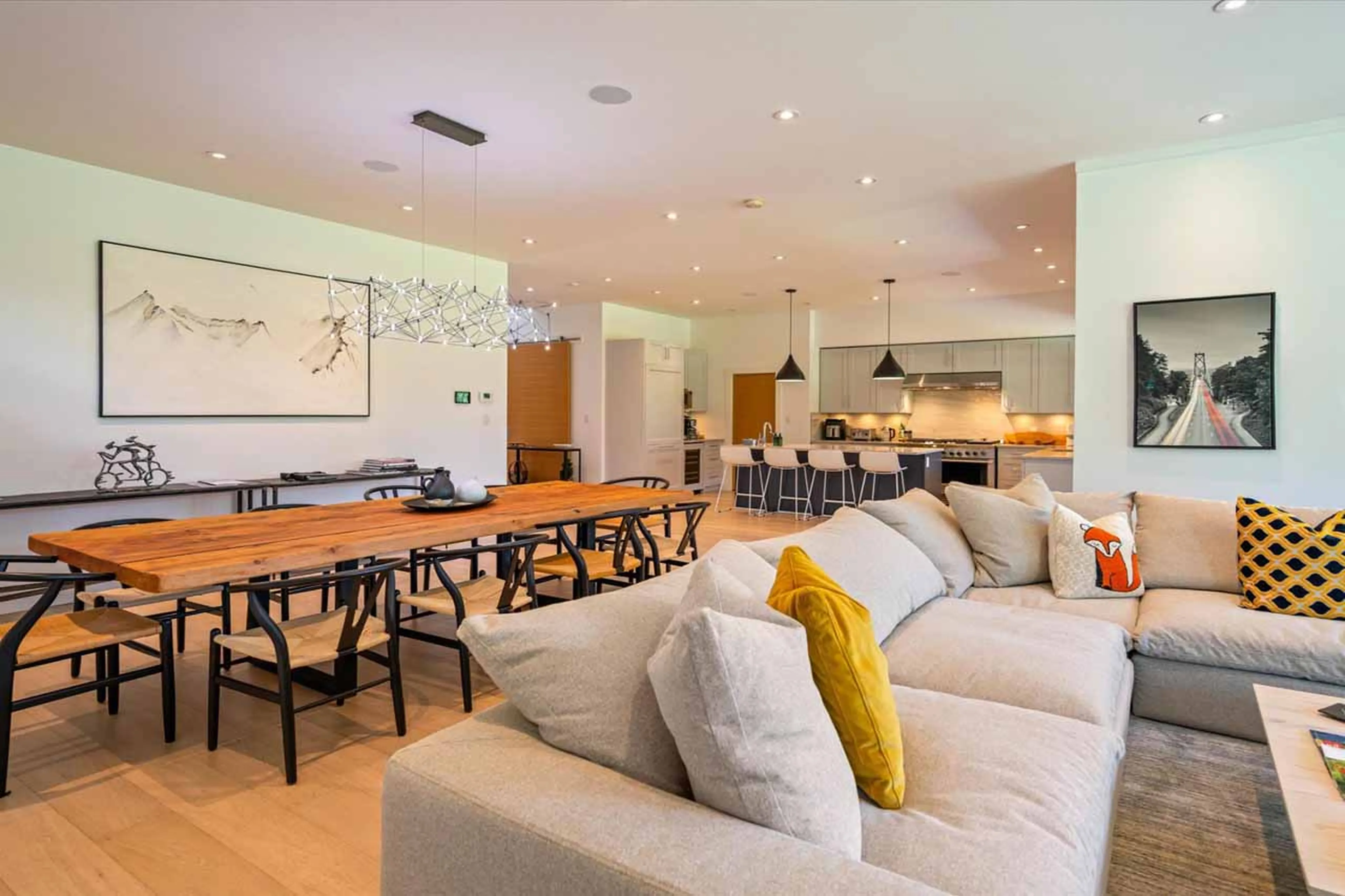 Living area overview at Cypress Links in Whistler