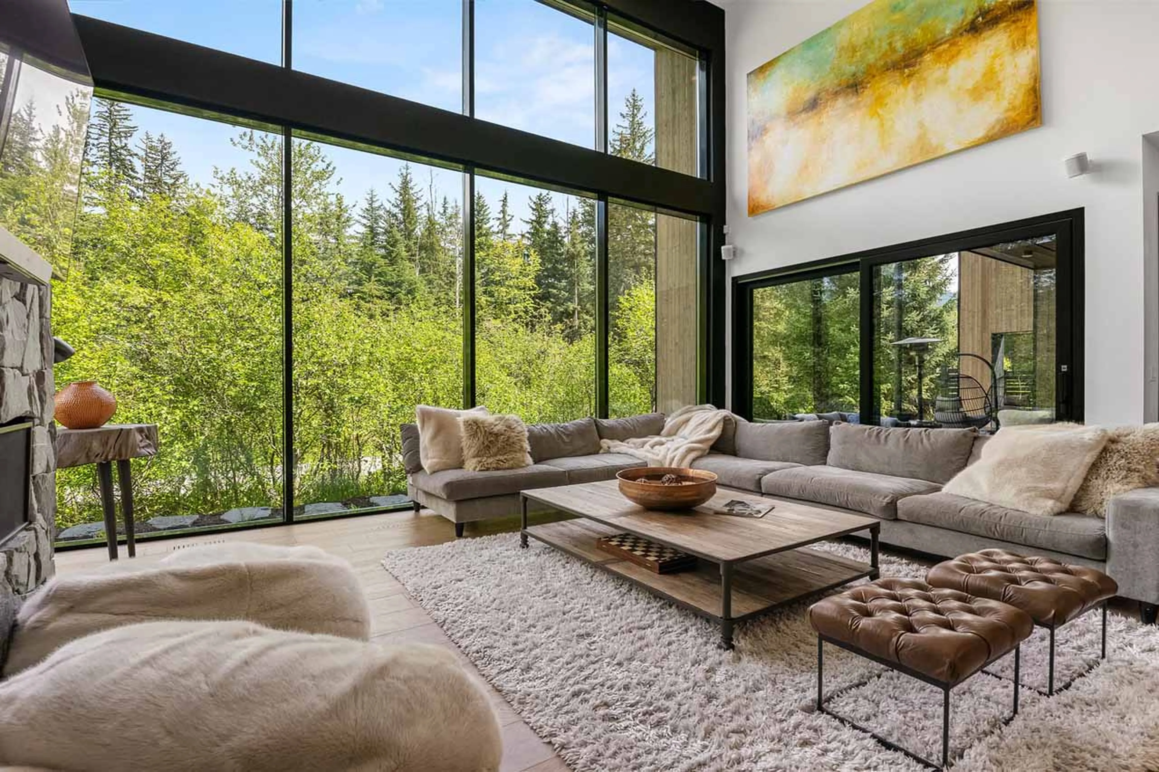 Living area view at Cypress Sky Retreat in Whistler