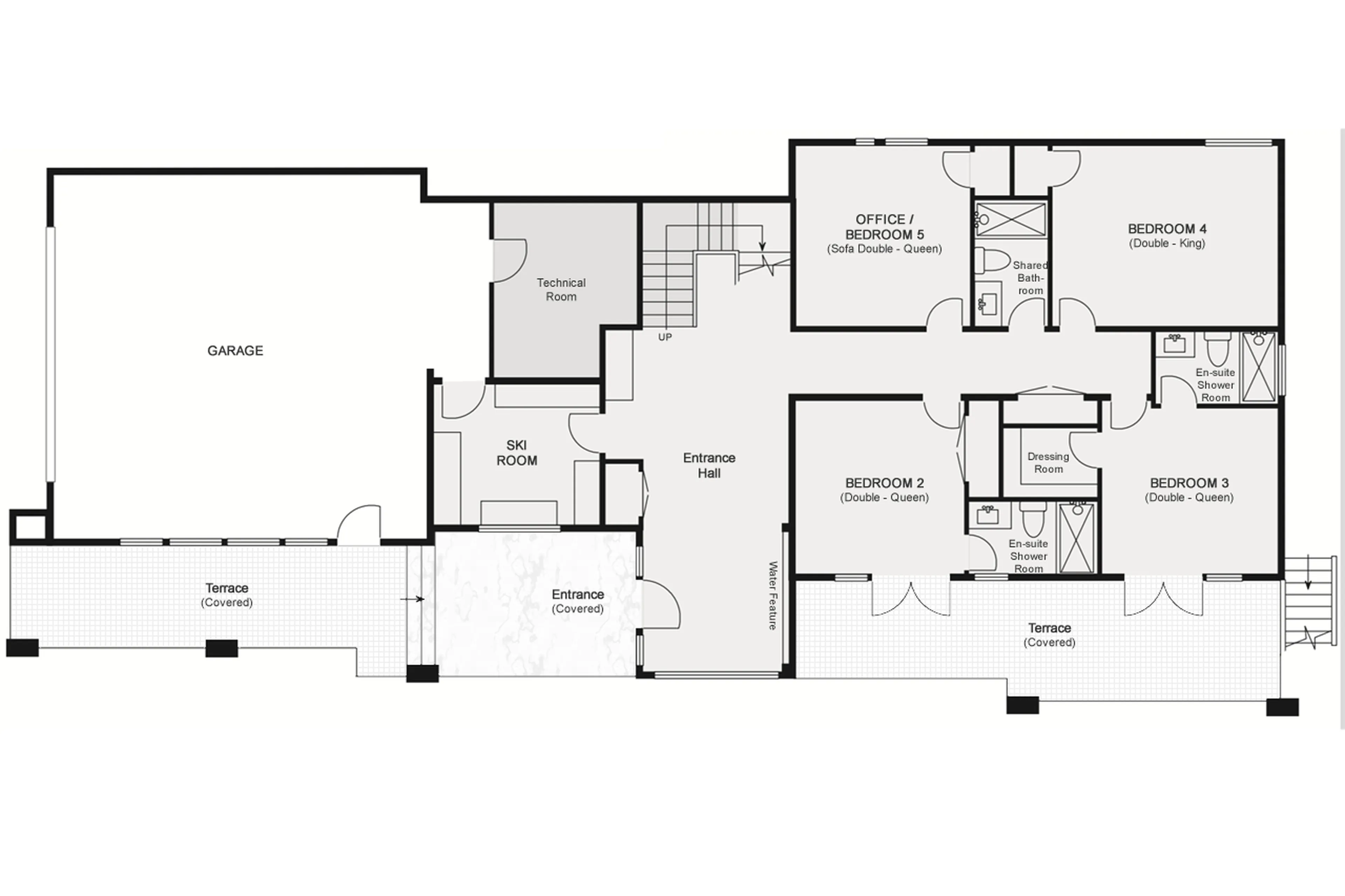 Level 0 floor plan of Cypress Stoneglade in Whistler