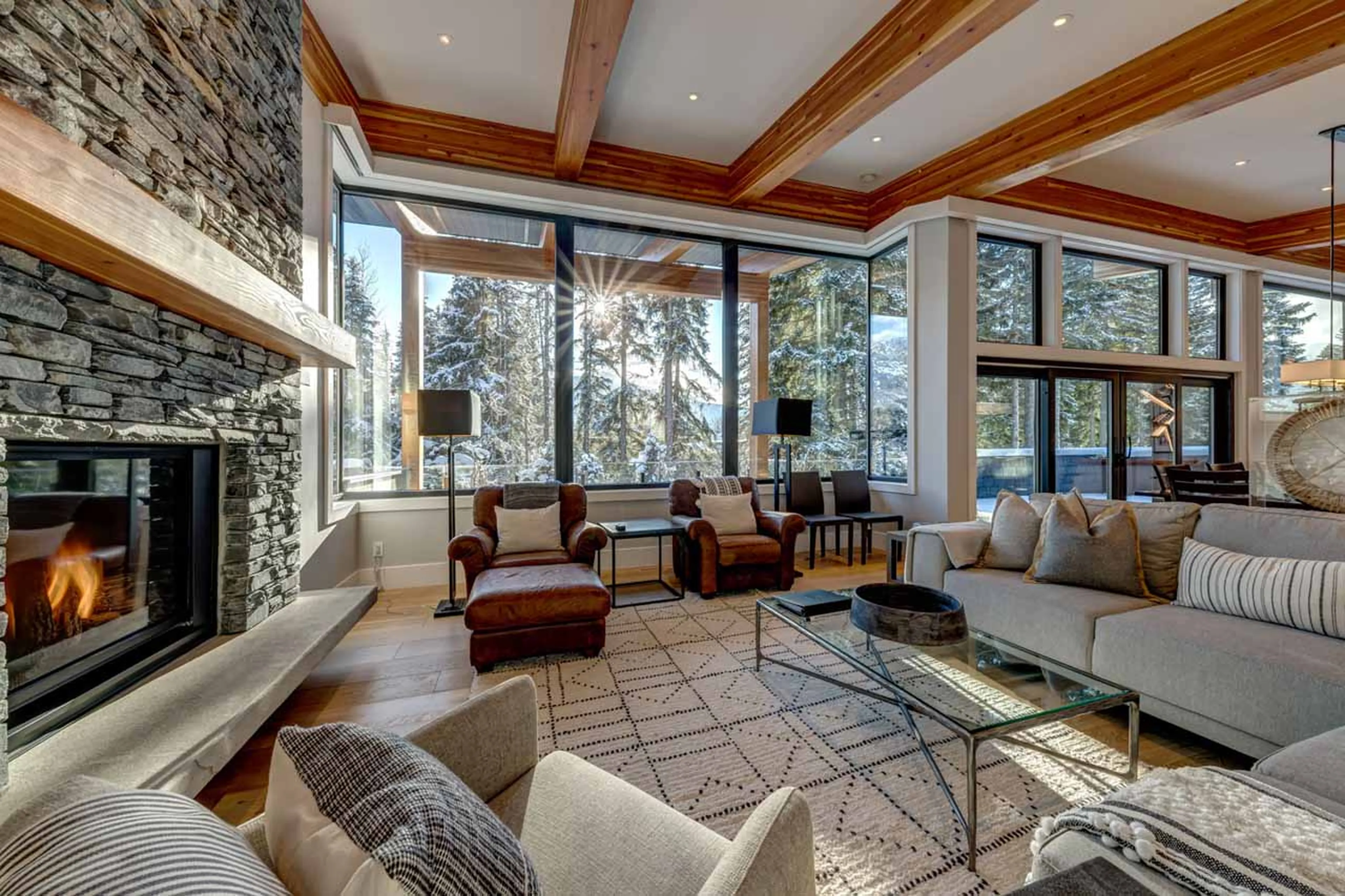 Living area at Cypress Stoneglade in Whistler