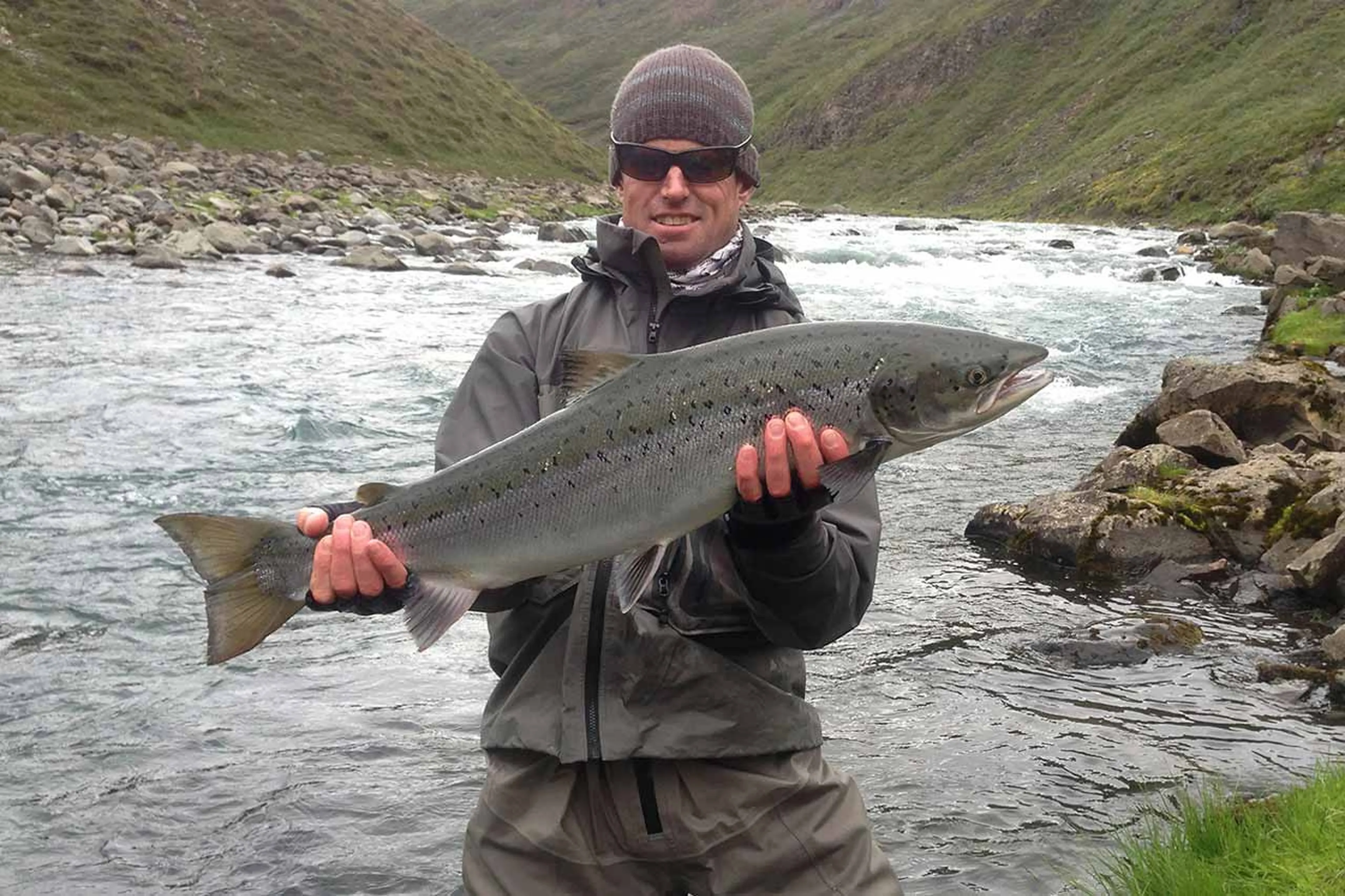 Fishing at Deplar Farm in Iceland