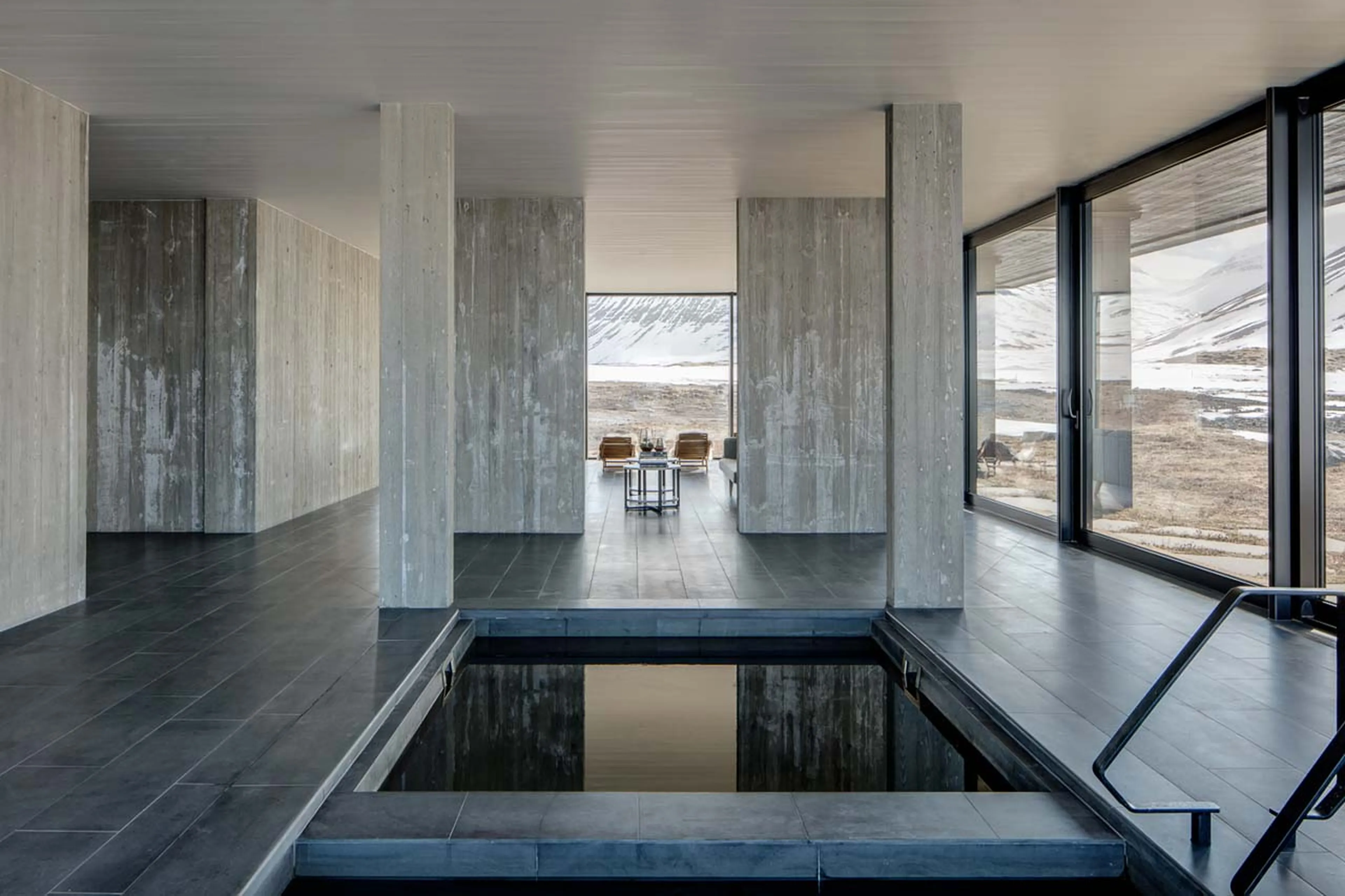 Flotation tanks at Deplar Farm in Iceland