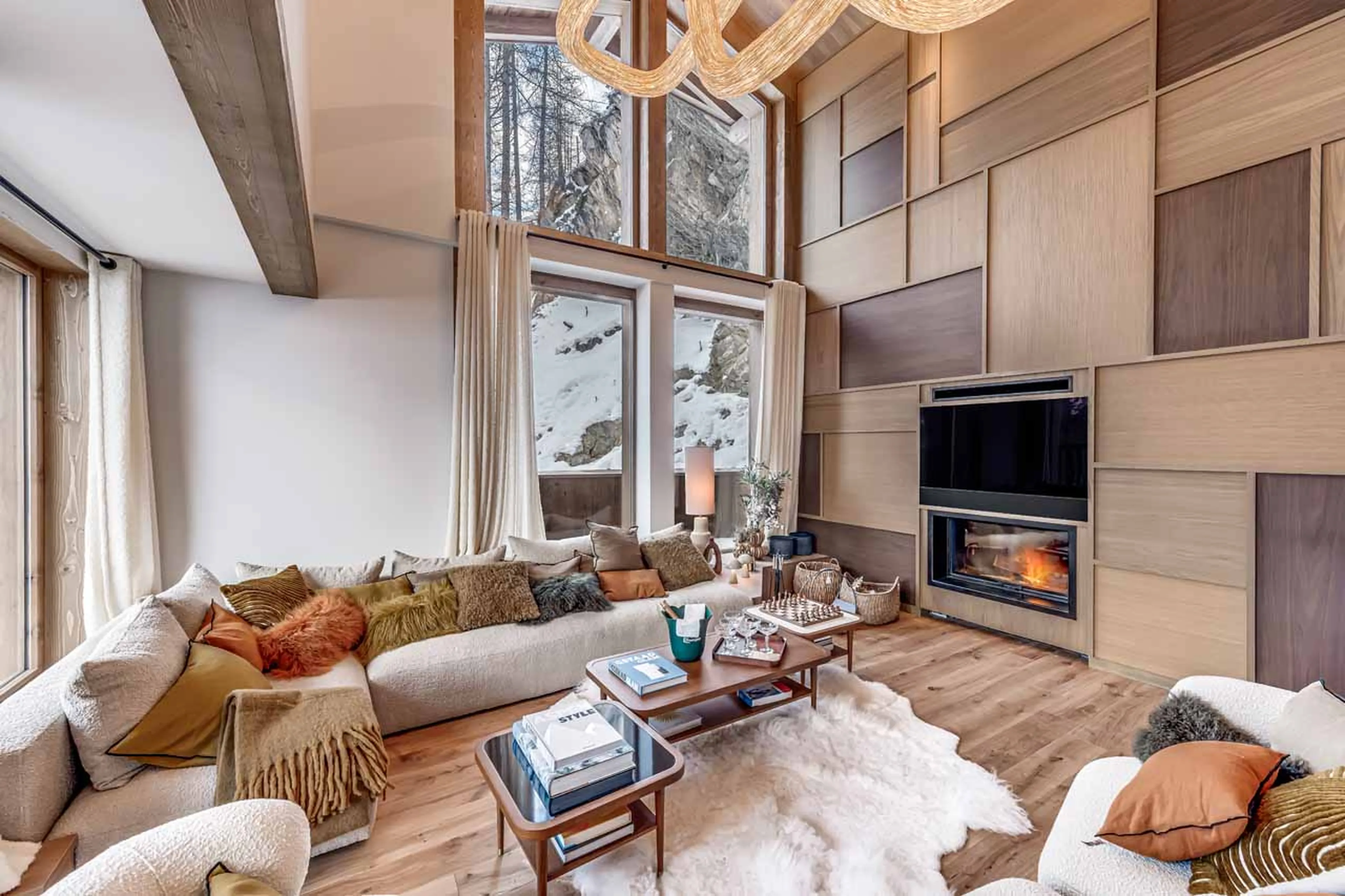 Sofas in Chalet des Legendes, Val d'Isere