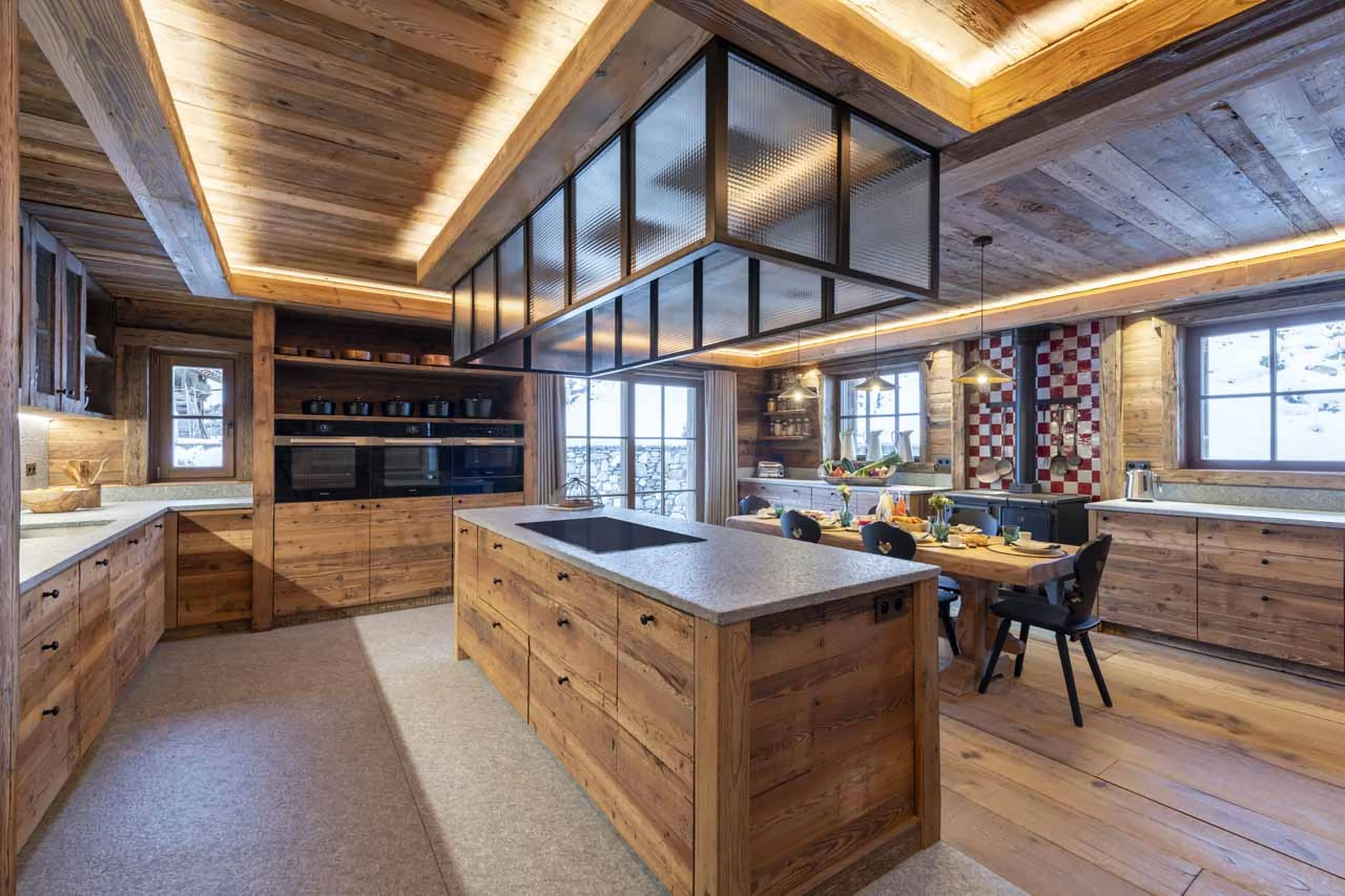 Worktops in kitchen at Chalet Domaine de l'Orme in Meribel