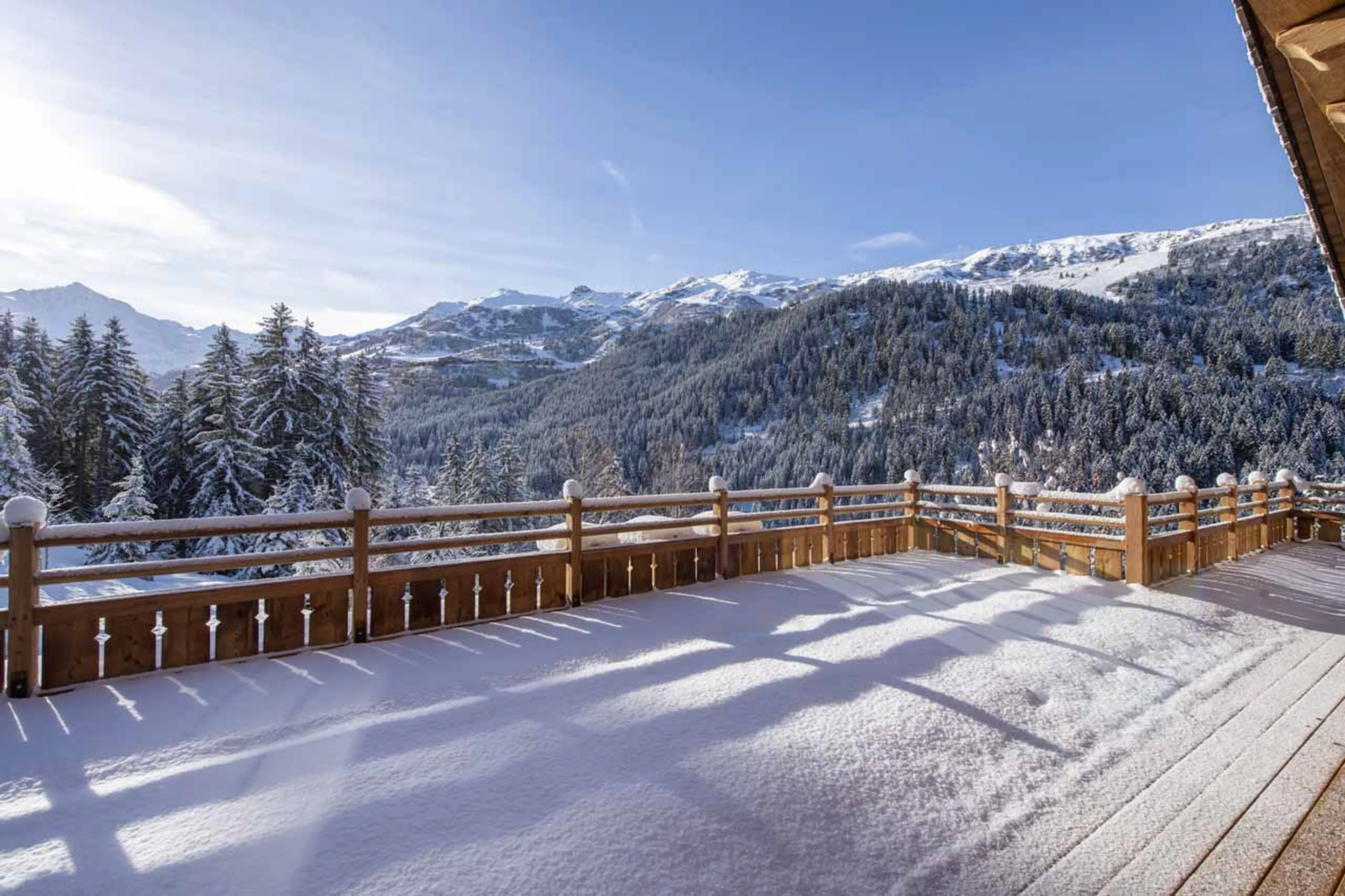 Terrace at Chalet Domaine de l'Orme in Meribel