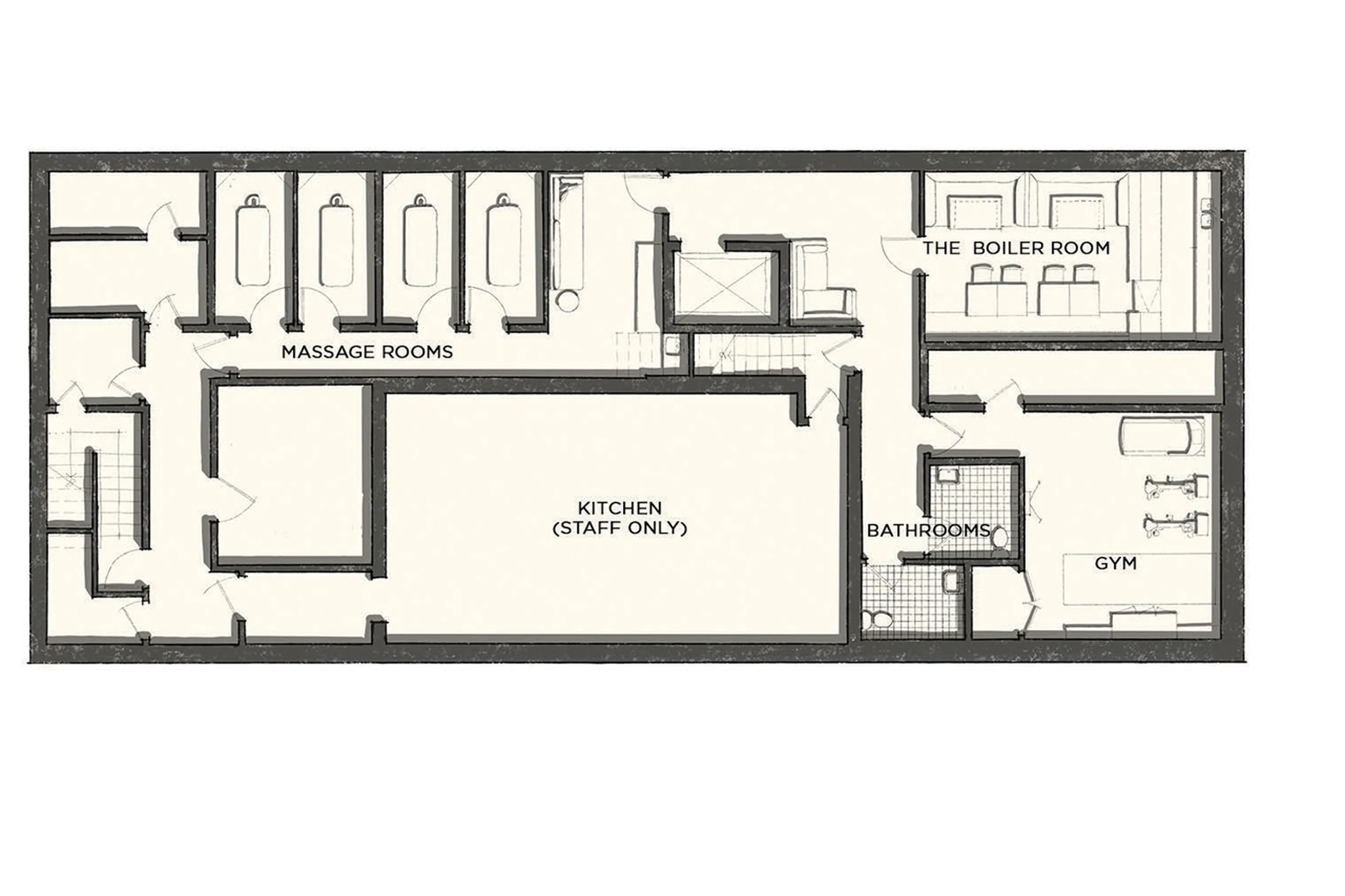 Level -1 floor plan of Eleven Revelstoke Lodge