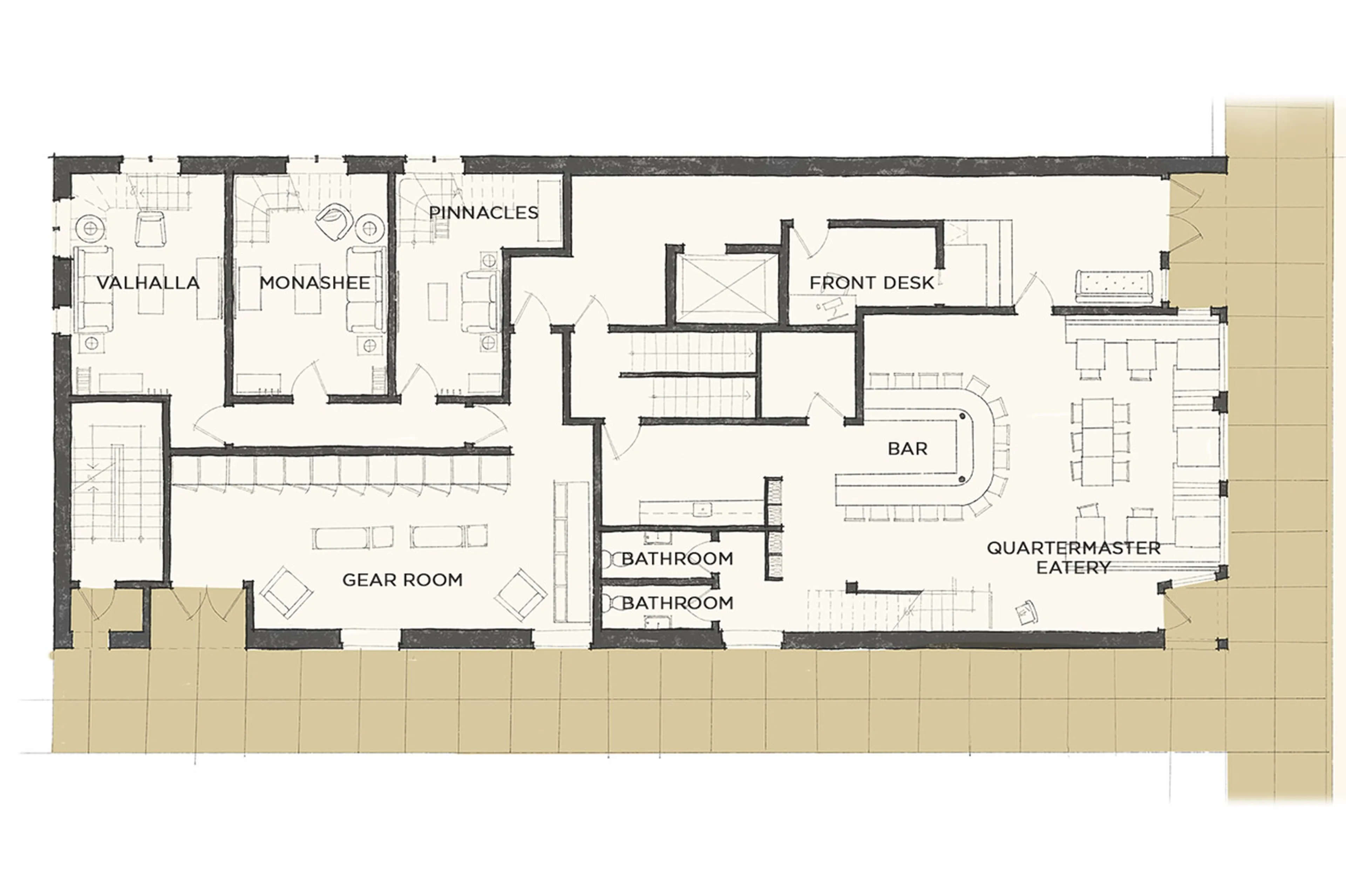 Level 0 floor plan of Eleven Revelstoke Lodge