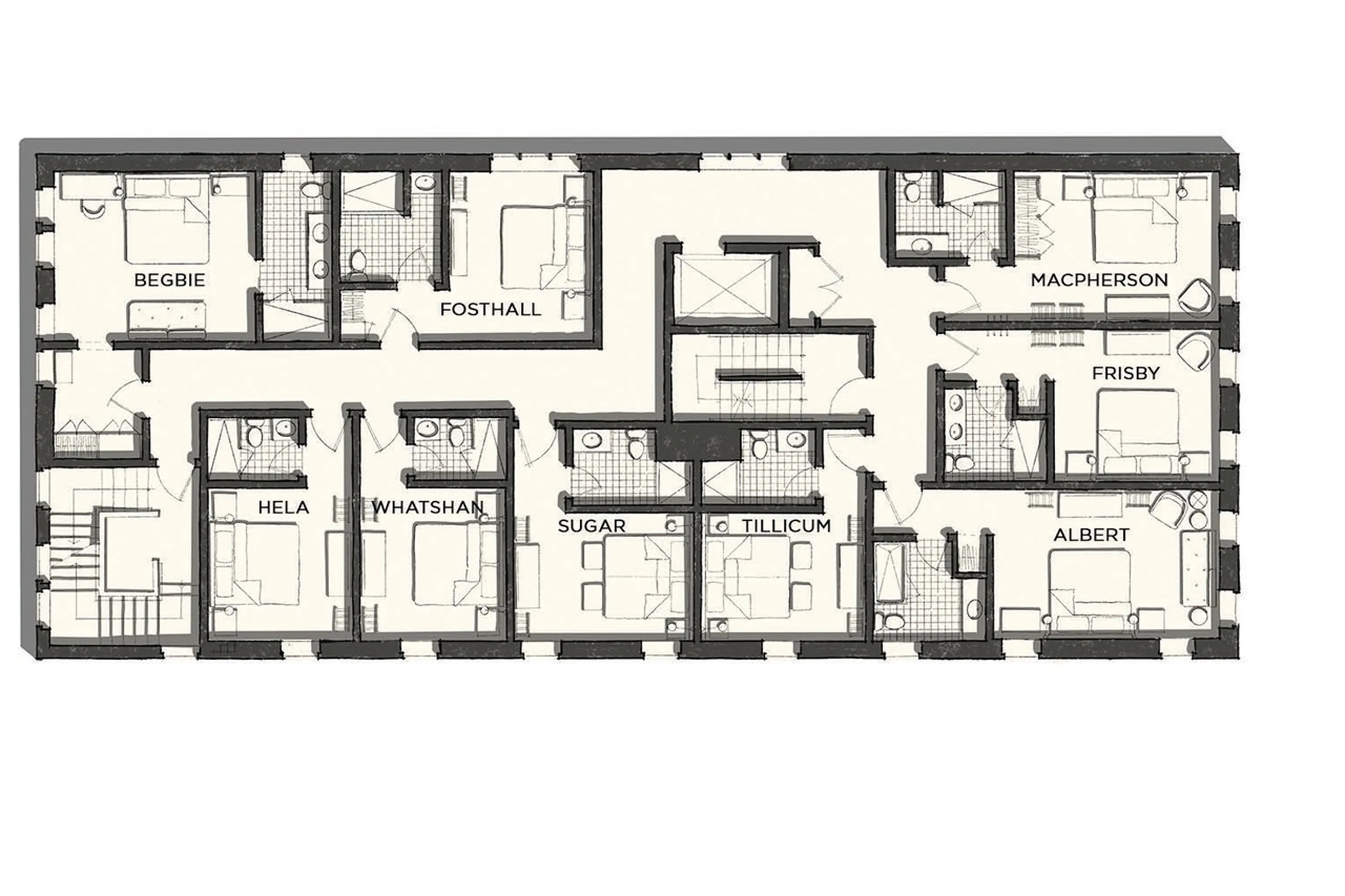 Level 2 floor plan of Eleven Revelstoke Lodge