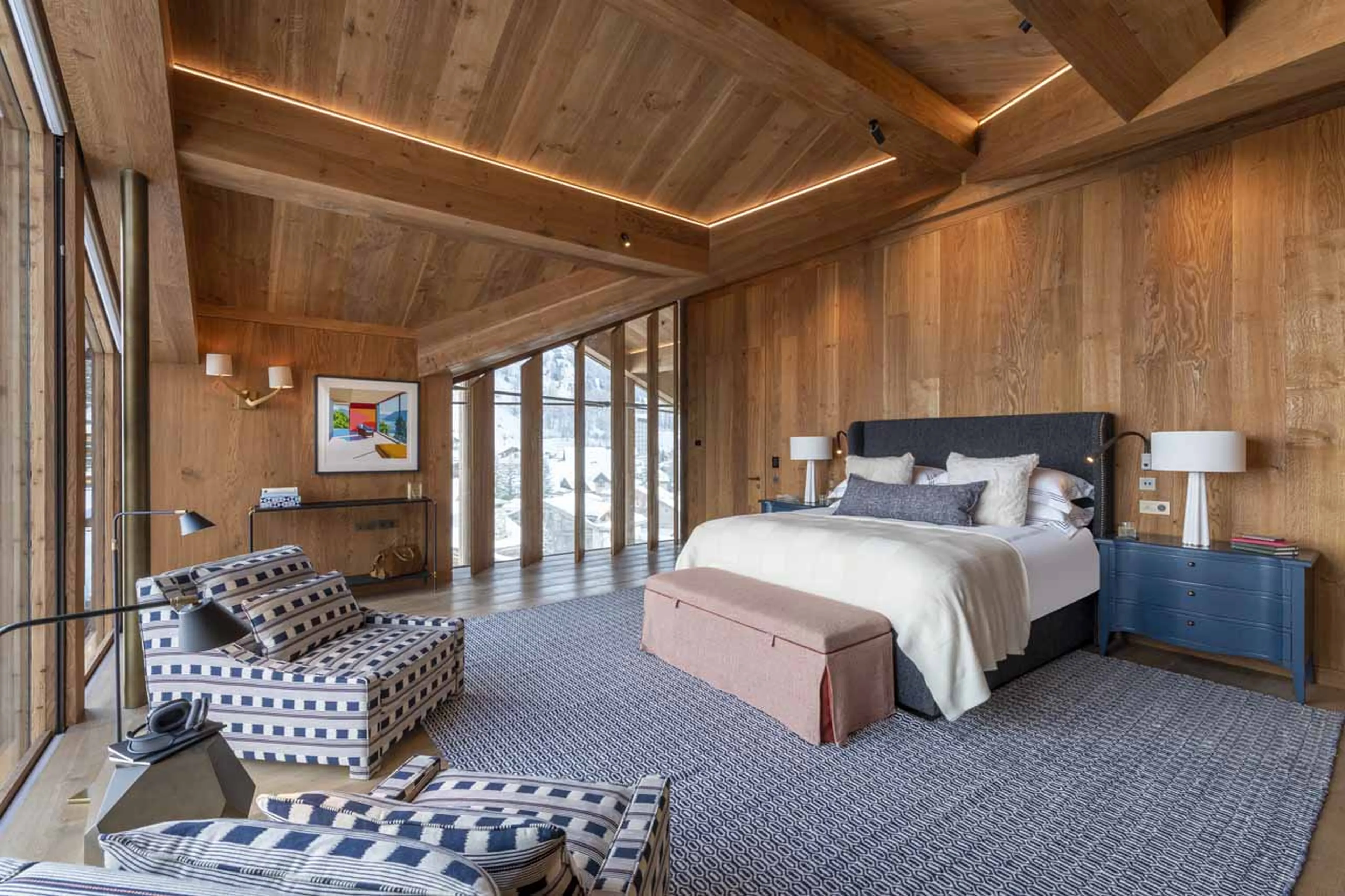 Bedroom one at Chalet Etoile du Nord - West Wing in Val d'Isere