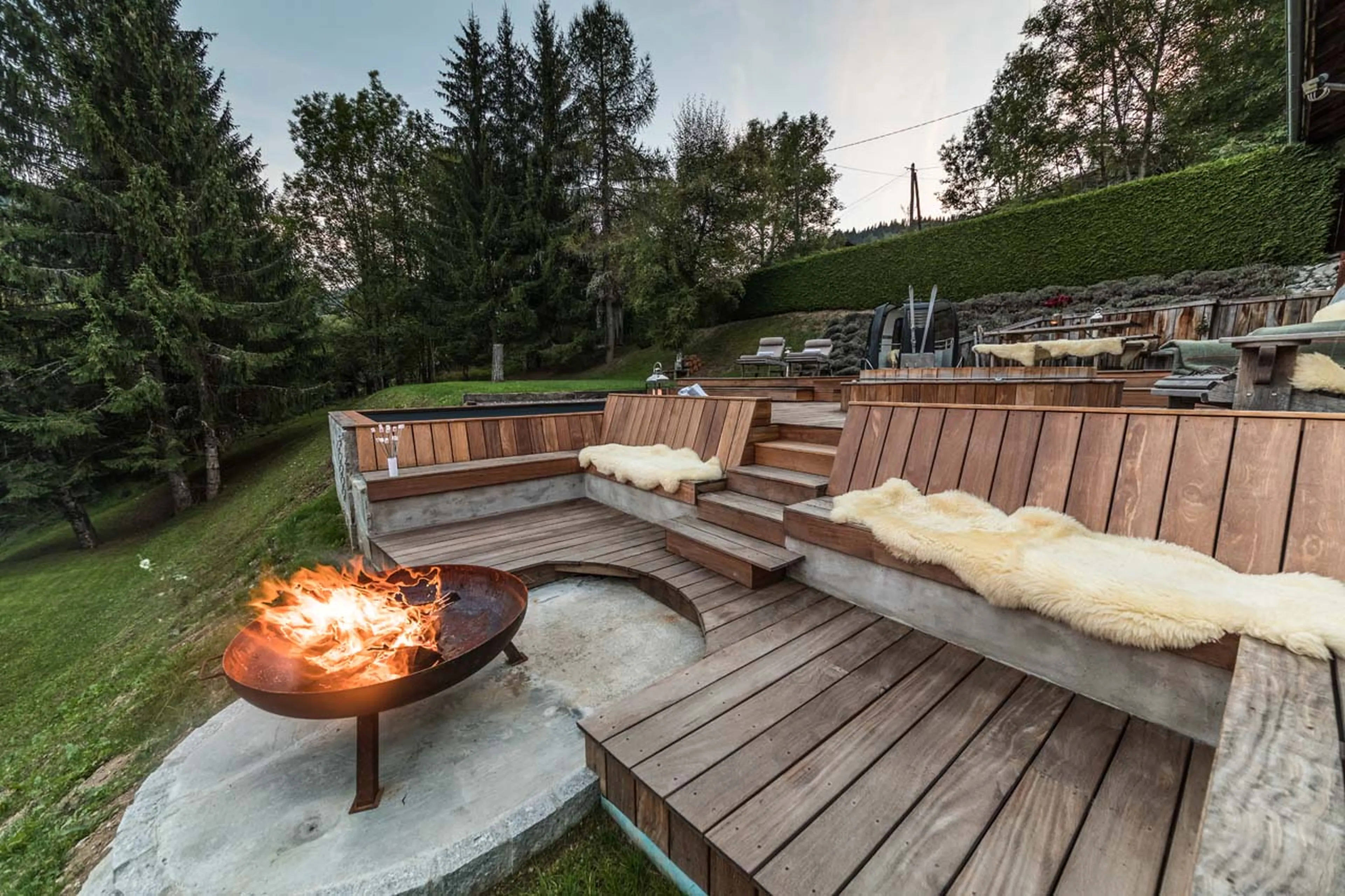 Firepit on terrace