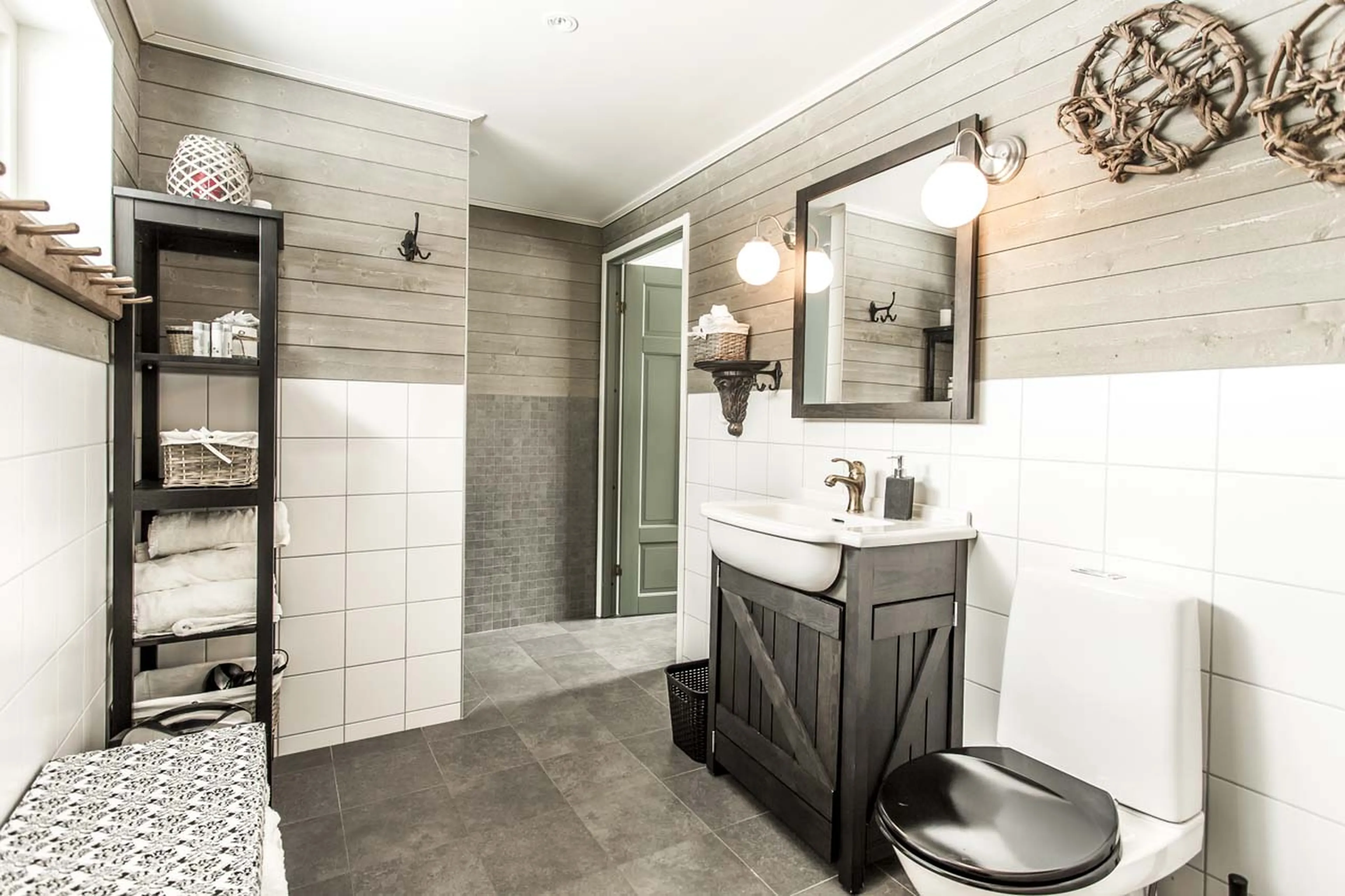 Bathroom at Fjellborg Arctic Lodge in Sweden