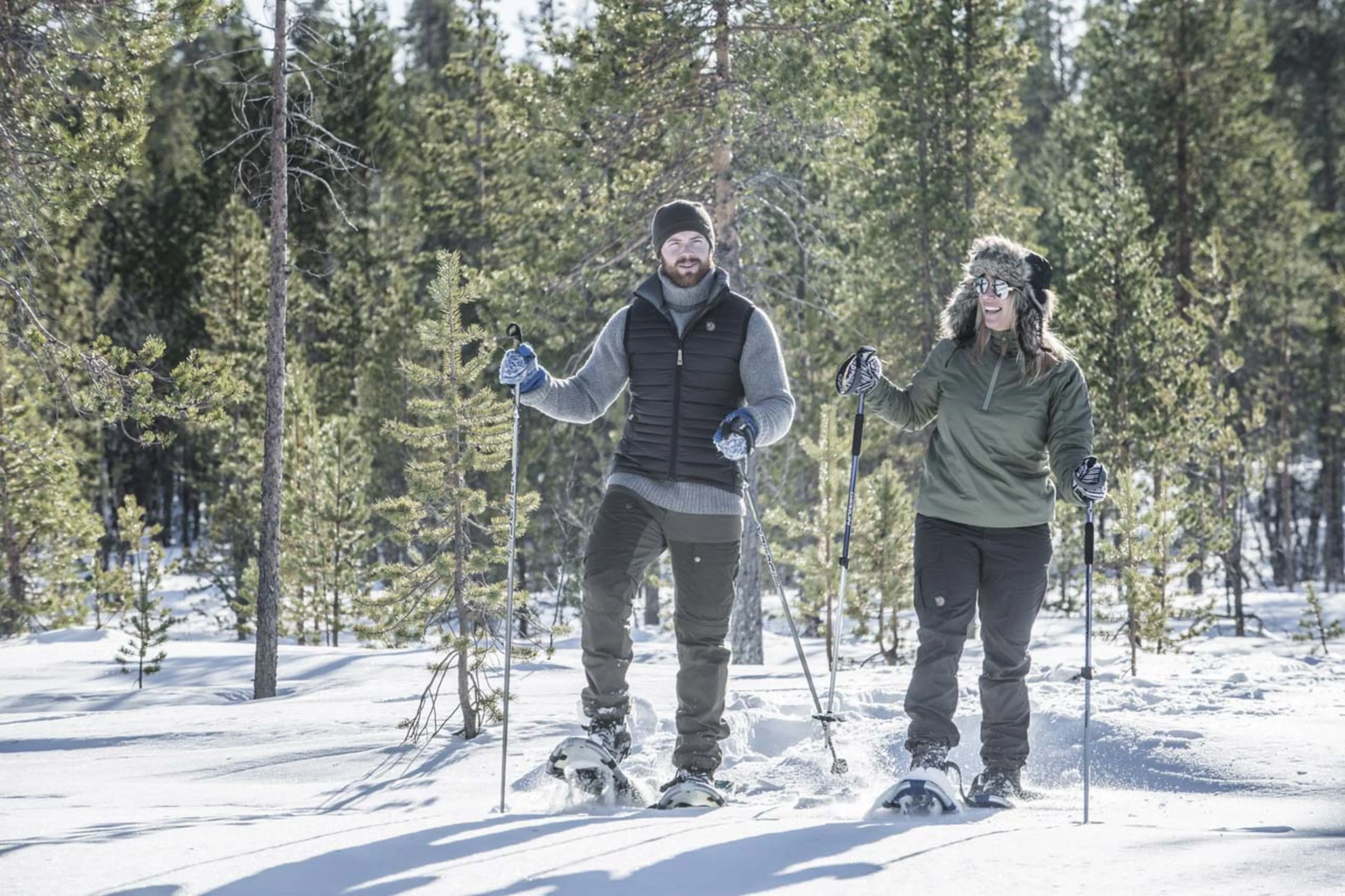 Snowshoeing at Fjellborg Arctic Lodge in Sweden