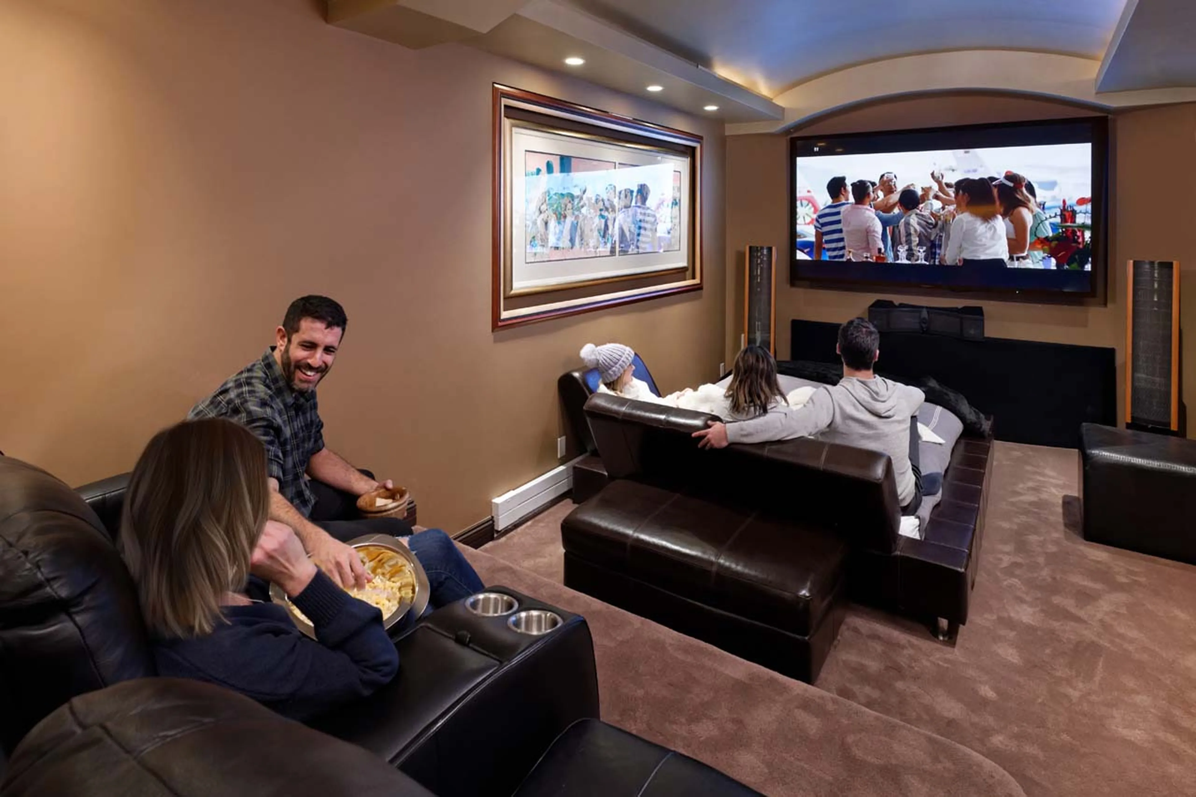 Cinema room at Four Peaks Estate in Aspen