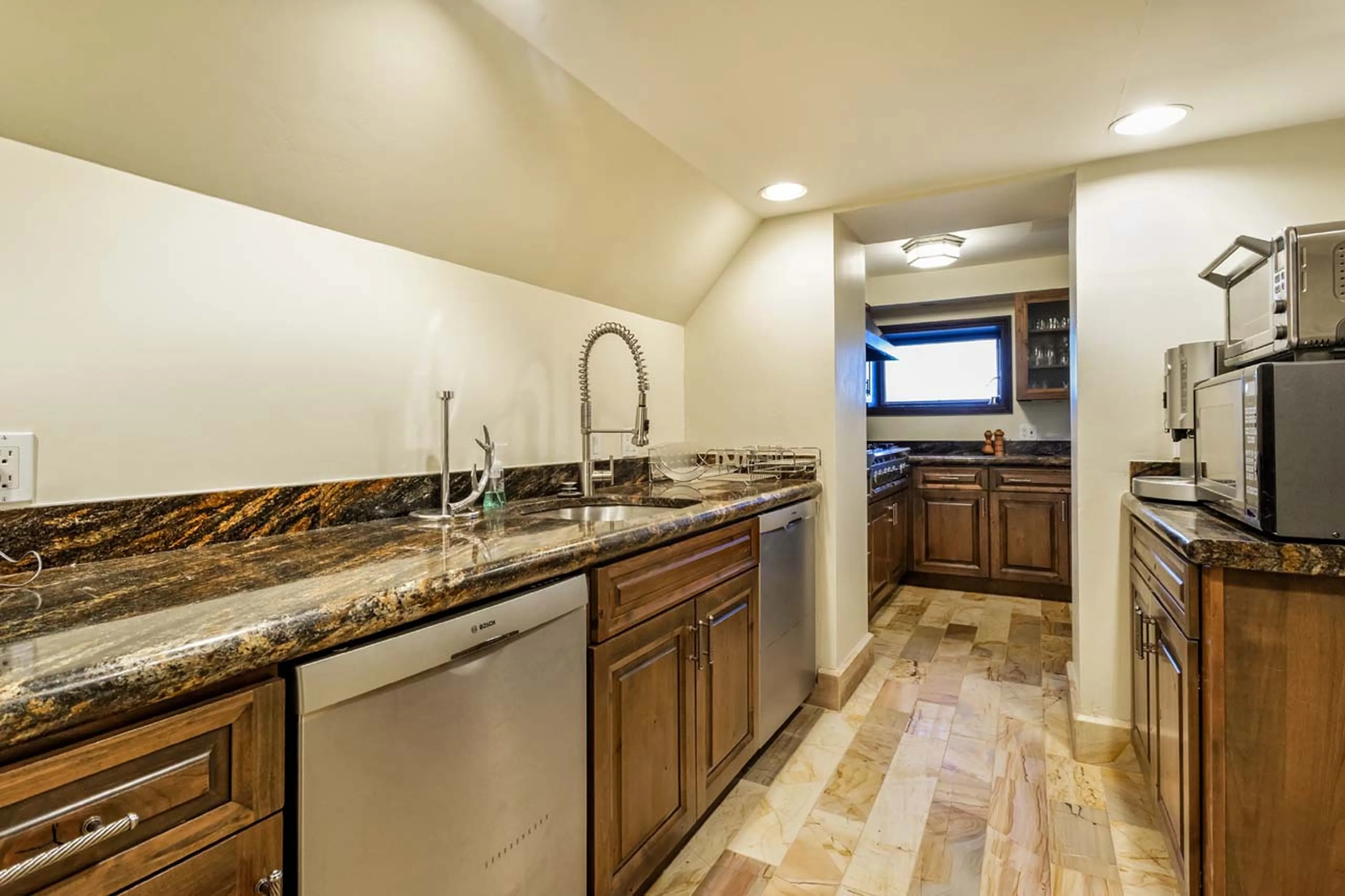 Secondary kitchen at Four Peaks Estate in Aspen