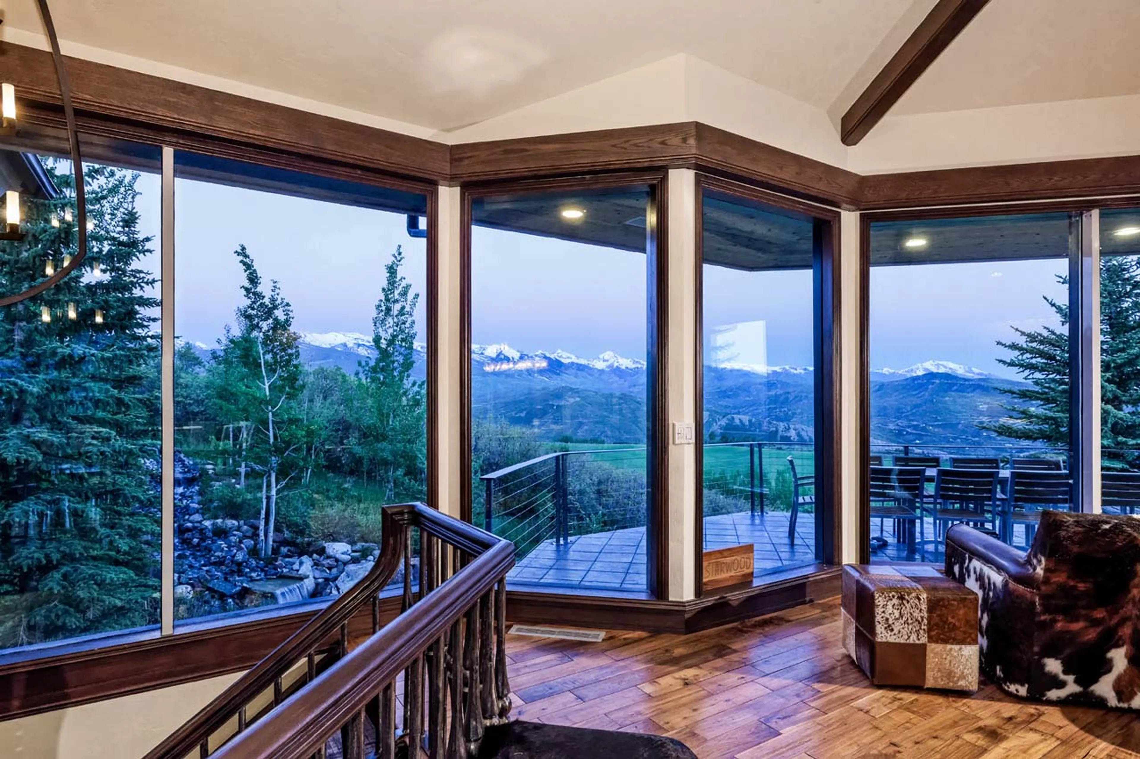 Access to upper terrace from Four Peaks Estate in Aspen