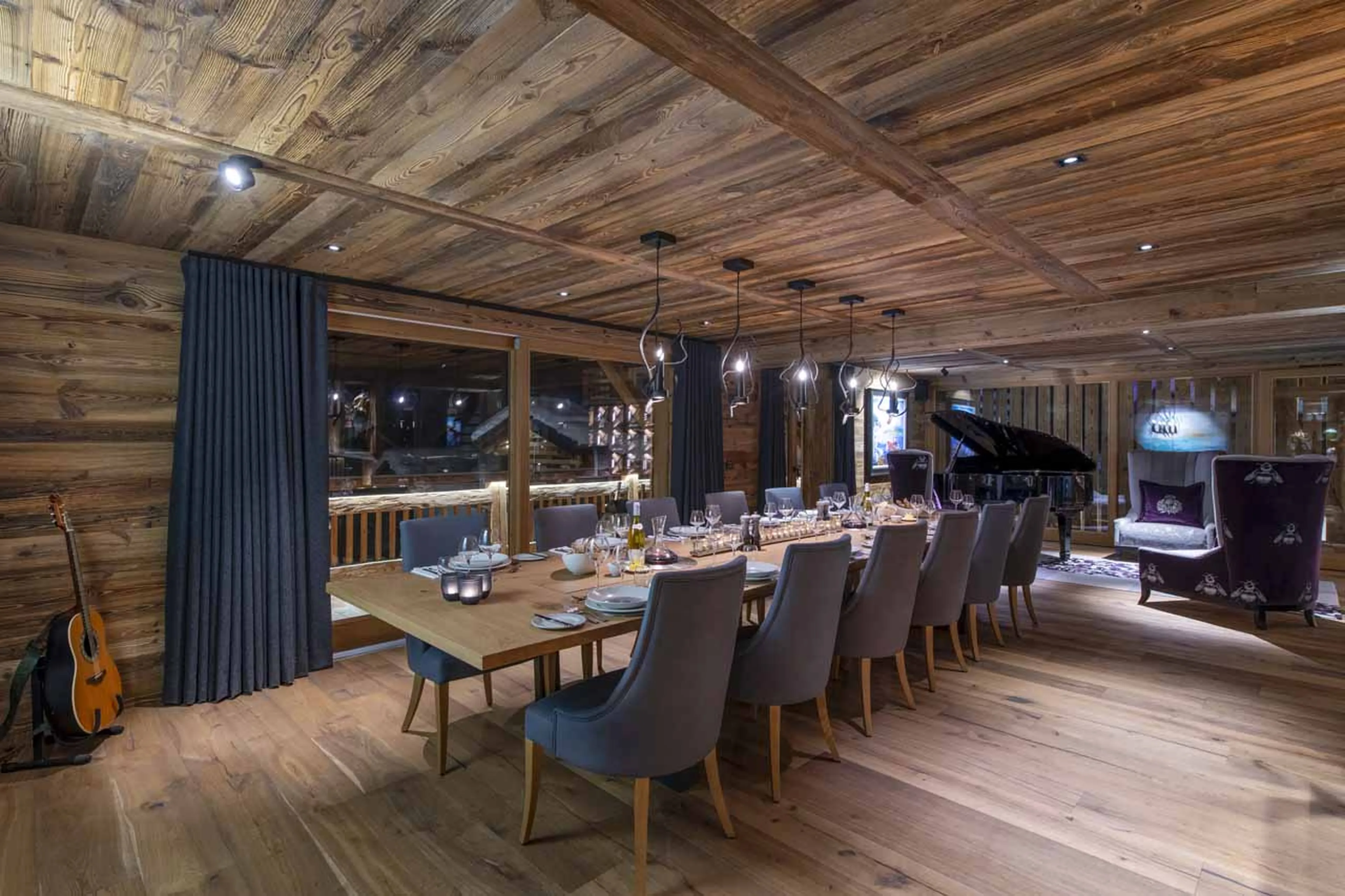 Dining area at Grande Maison in Morzine