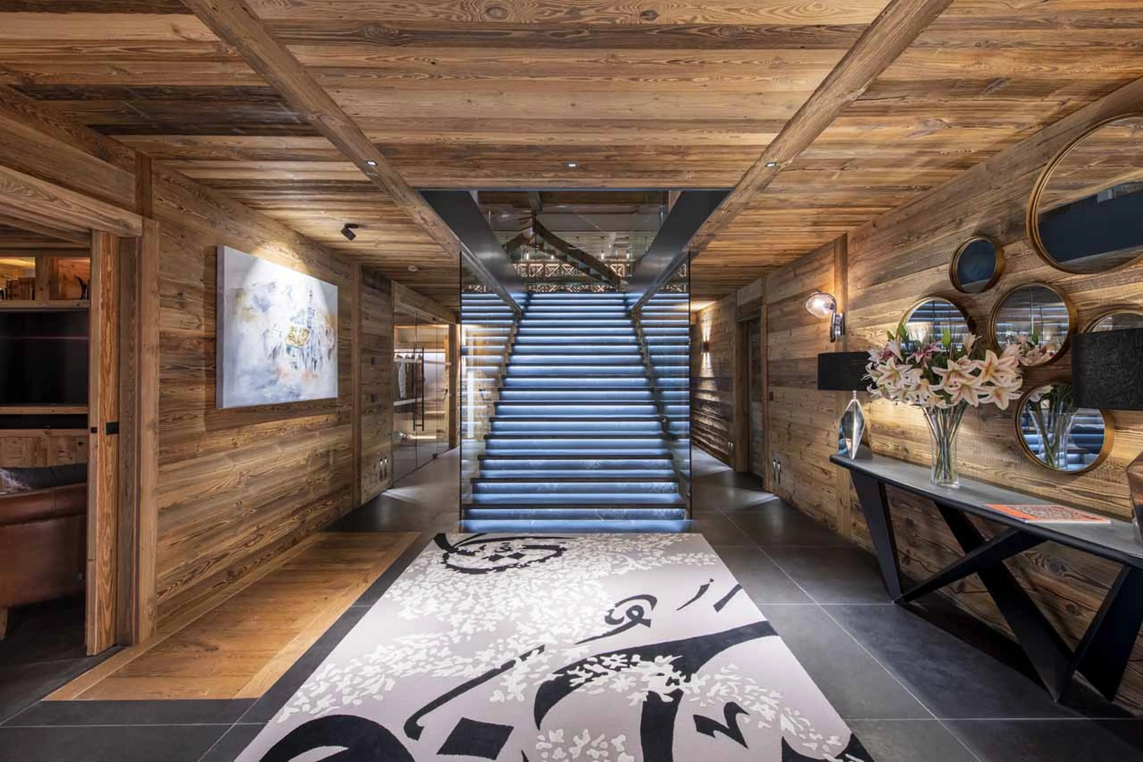 Entrance hall at Grande Maison in Morzine