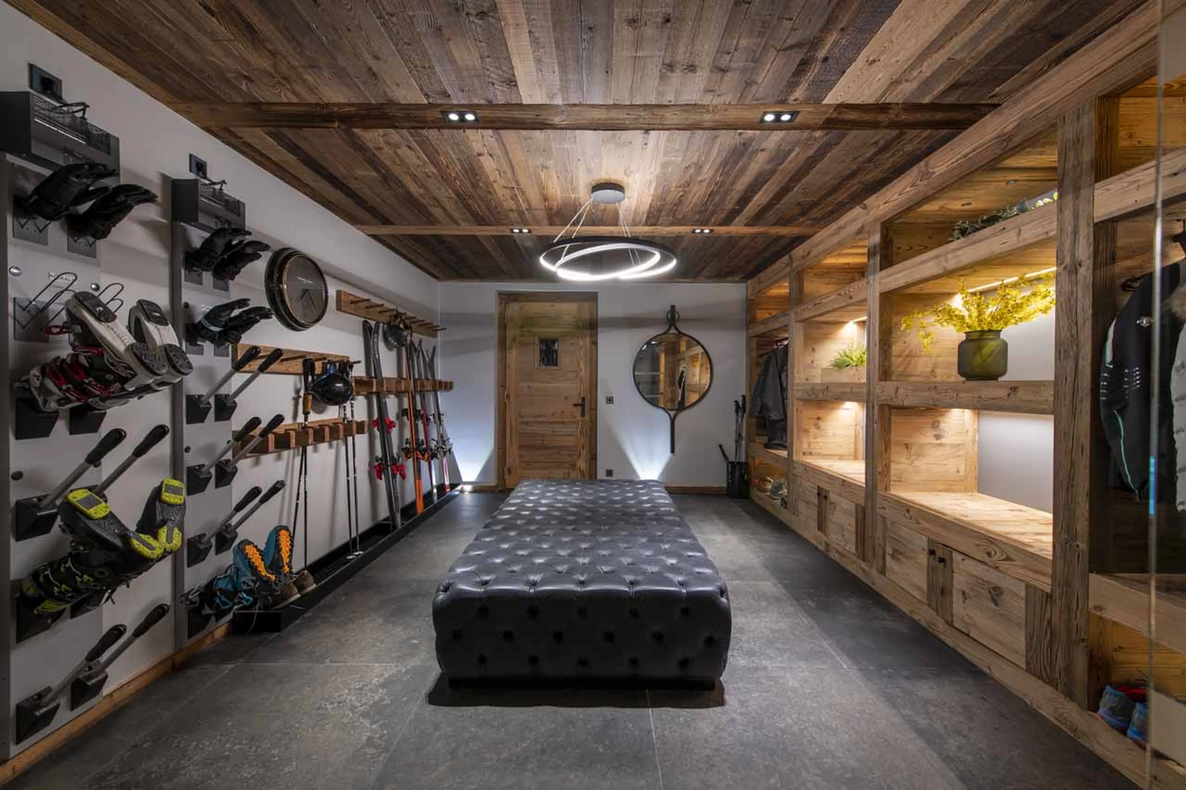 Ski room at Grande Maison in Morzine