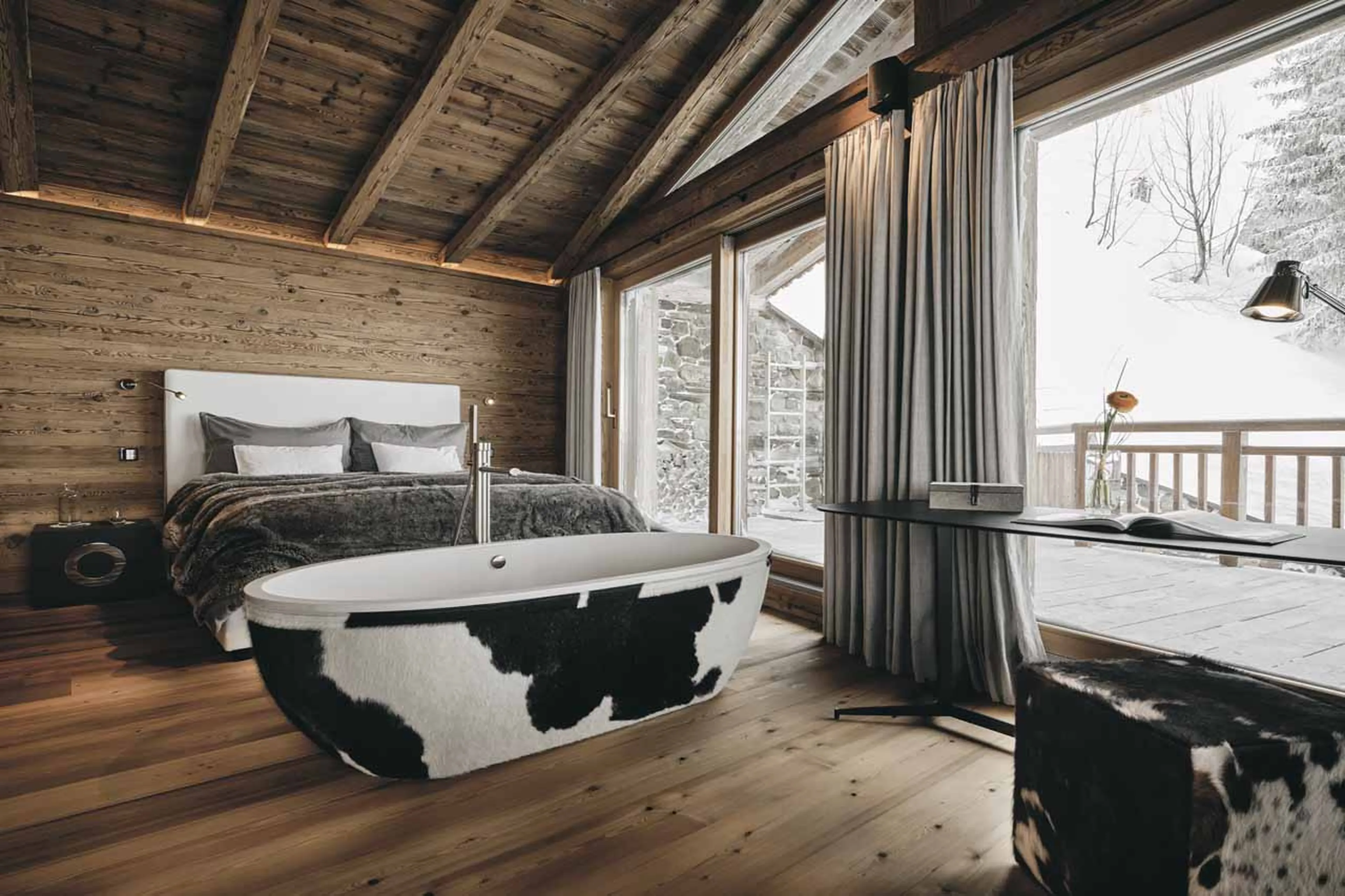 Bedroom one at Hahnenkamm Lodge in Kitzbuhel