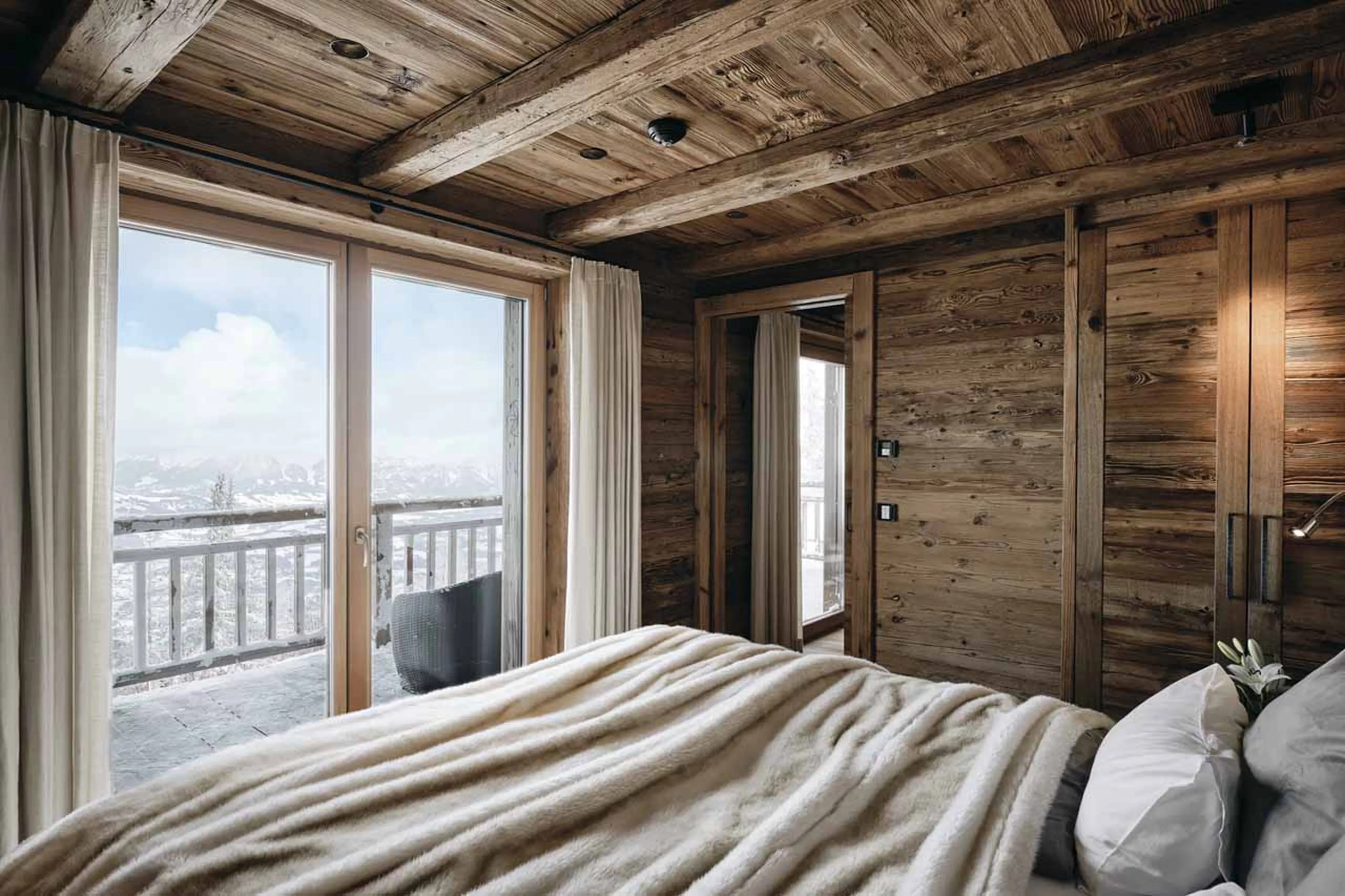 Bedroom four at Hahnenkamm Lodge in Kitzbuhel