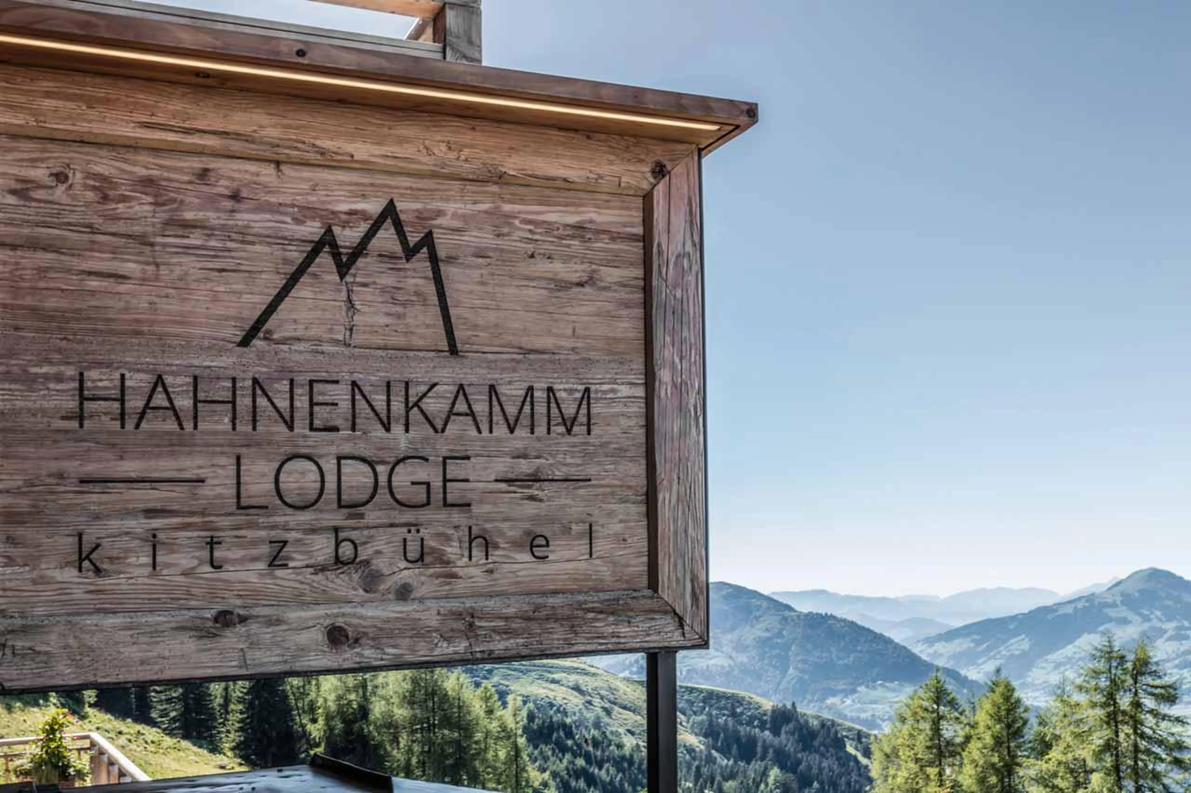 Sign at Hahnenkamm Lodge in Kitzbuhel